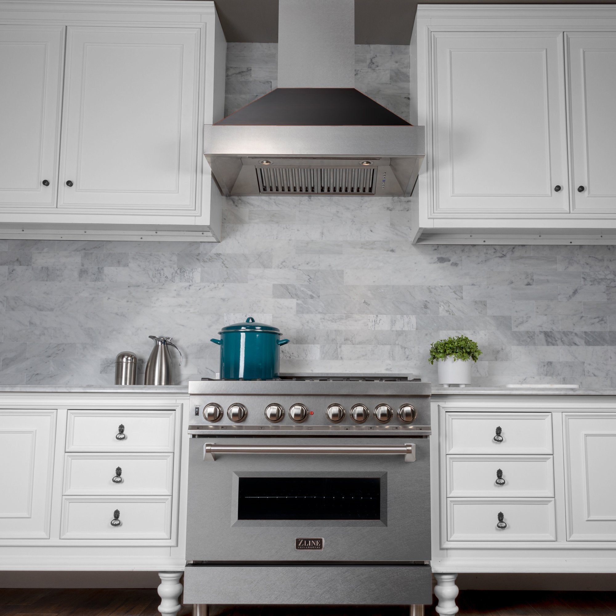 DuraSnow® Stainless Steel Range Hood with Oil Rubbed Bronze Shell (8654ORB)