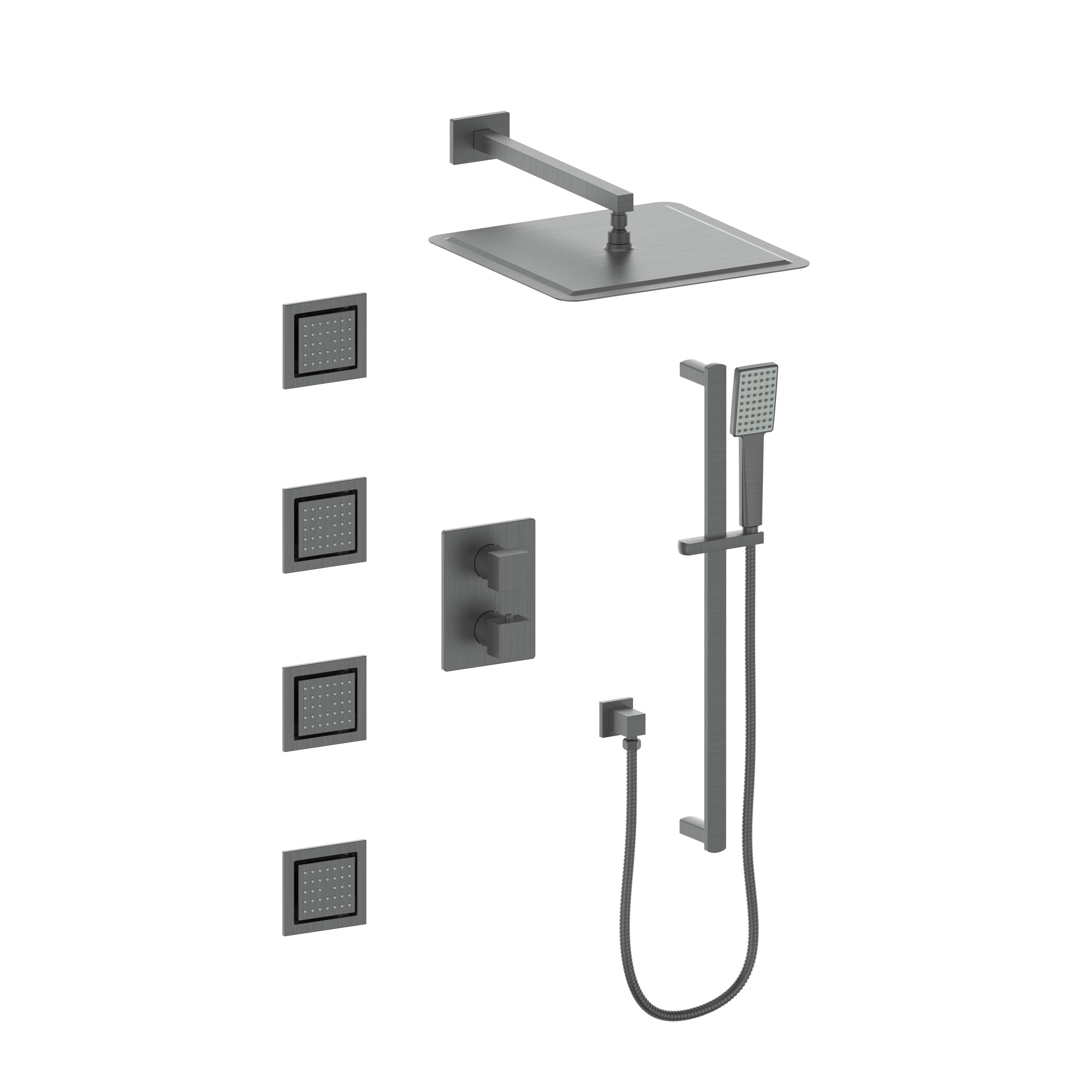 Therangehoodstore.com, ZLINE Crystal Bay Thermostatic Shower System with Body Jets, color options available (CBY-SHS-T3), CBY-SHS-T3-GM,