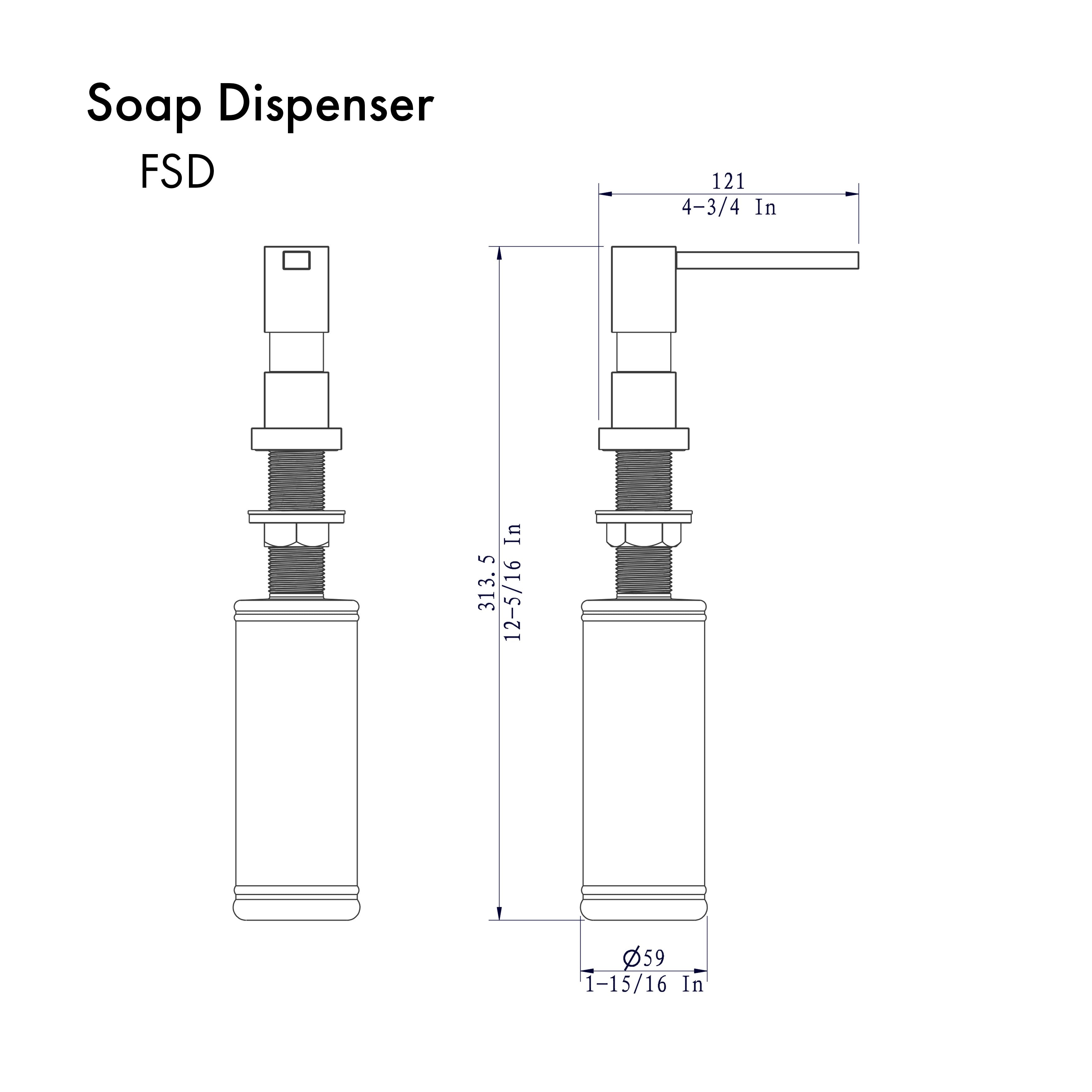 Therangehoodstore.com, ZLINE Faucet Soap Dispenser with Color Options, FSD-BN,