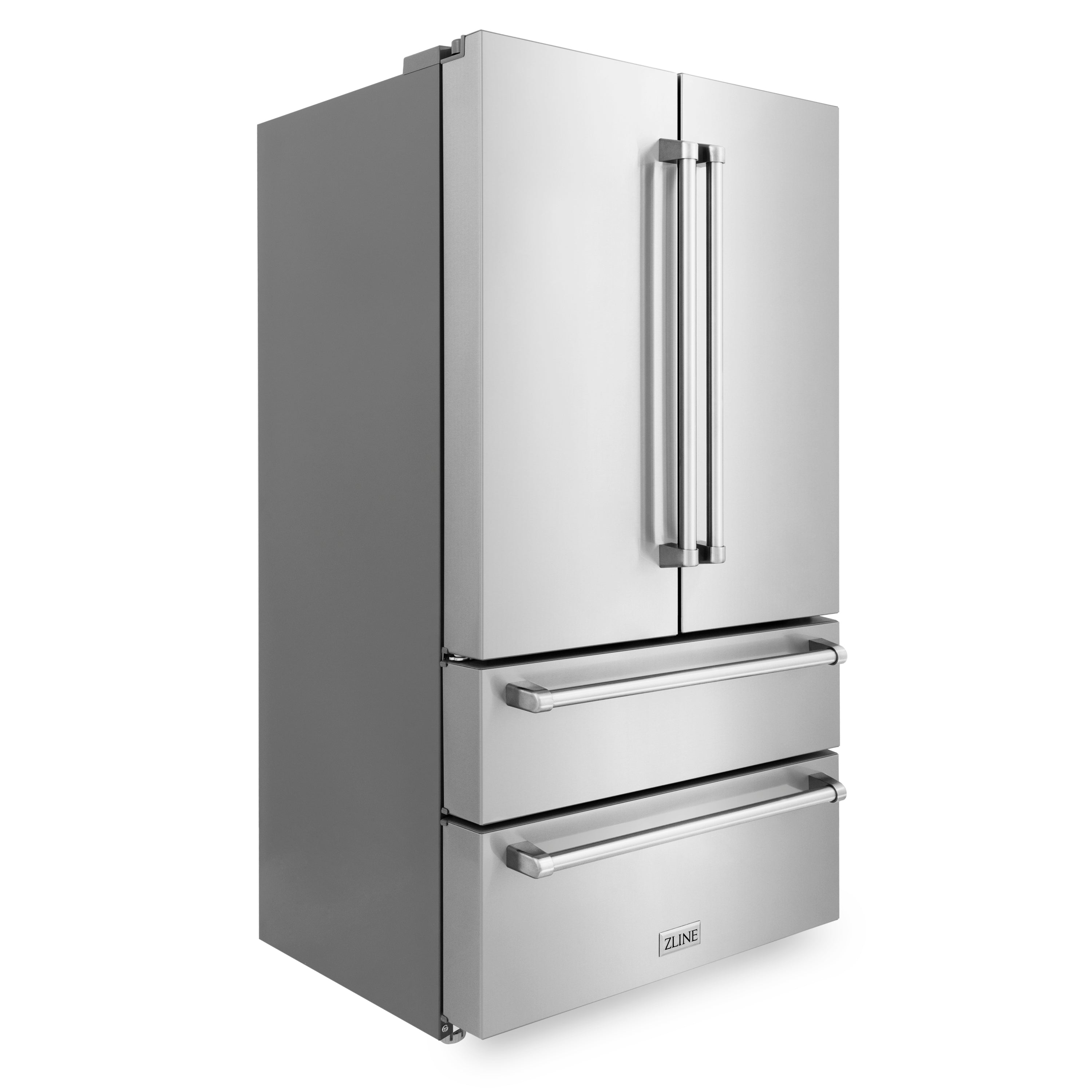 ZLINE 36 in. 22.5 cu. ft Built-in French Door Refrigerator with Ice Maker in Fingerprint Resistant Stainless Steel