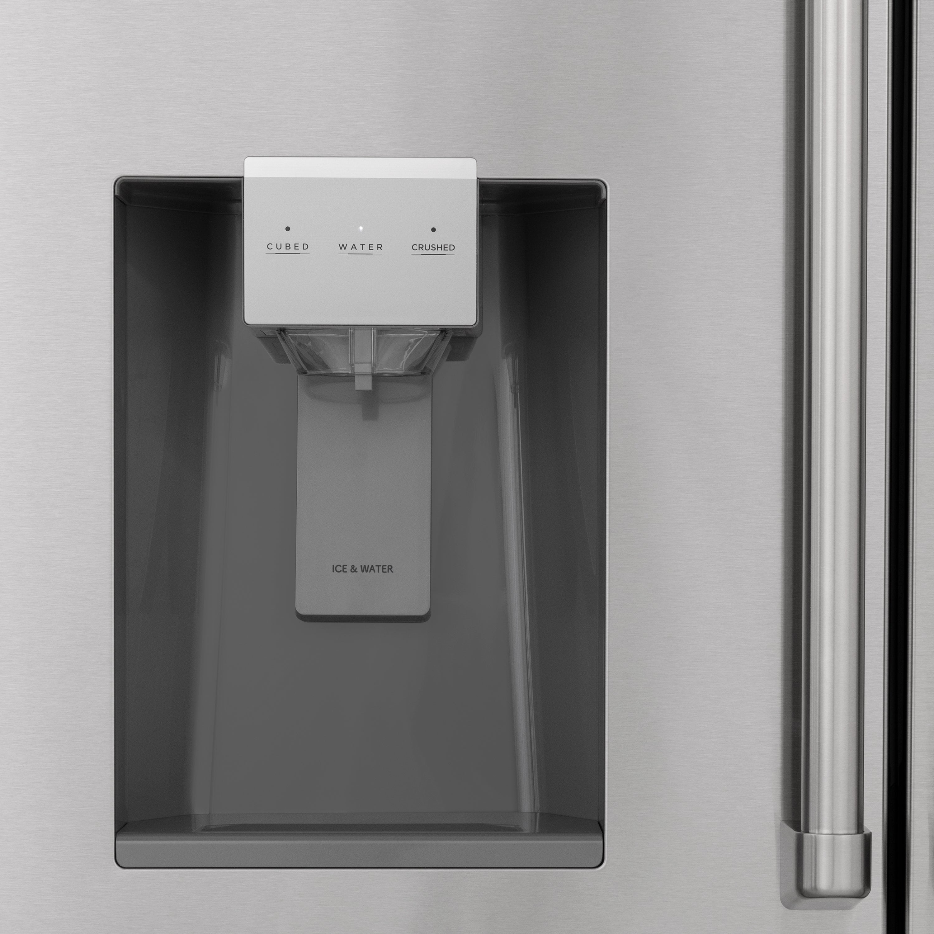 ZLINE 36 in. 21.6 cu. ft Freestanding French Door Fingerprint Resistant Refrigerator with External Water and Ice Dispenser (RFM-W-36)