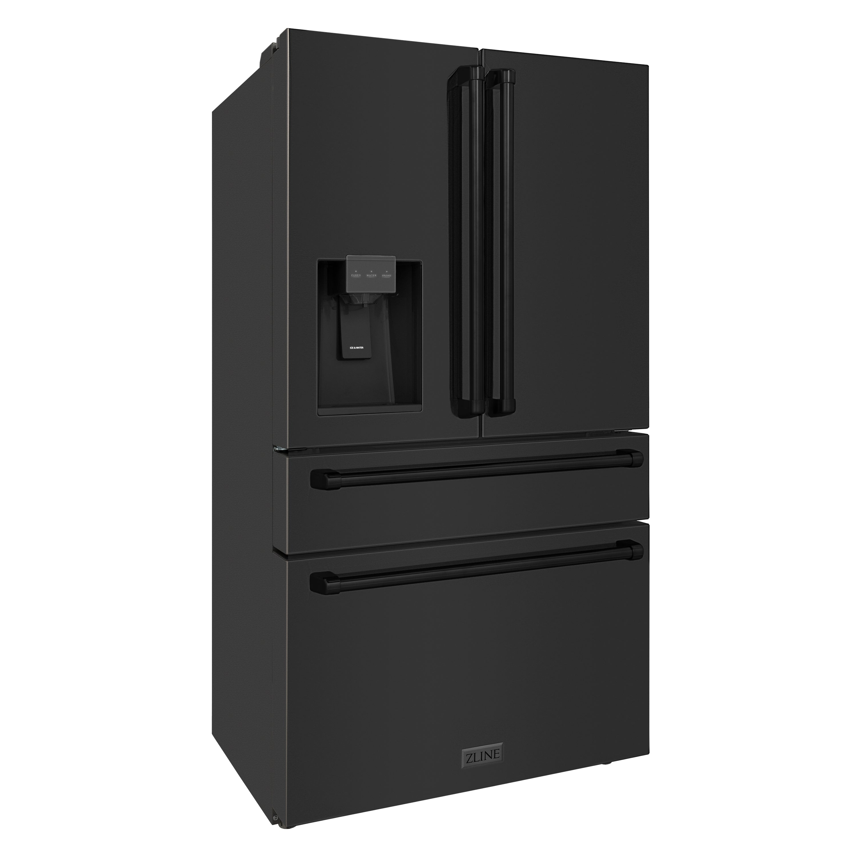 ZLINE 36 in. 21.6 cu. ft Freestanding French Door Fingerprint Resistant Refrigerator with External Water and Ice Dispenser (RFM-W-36)