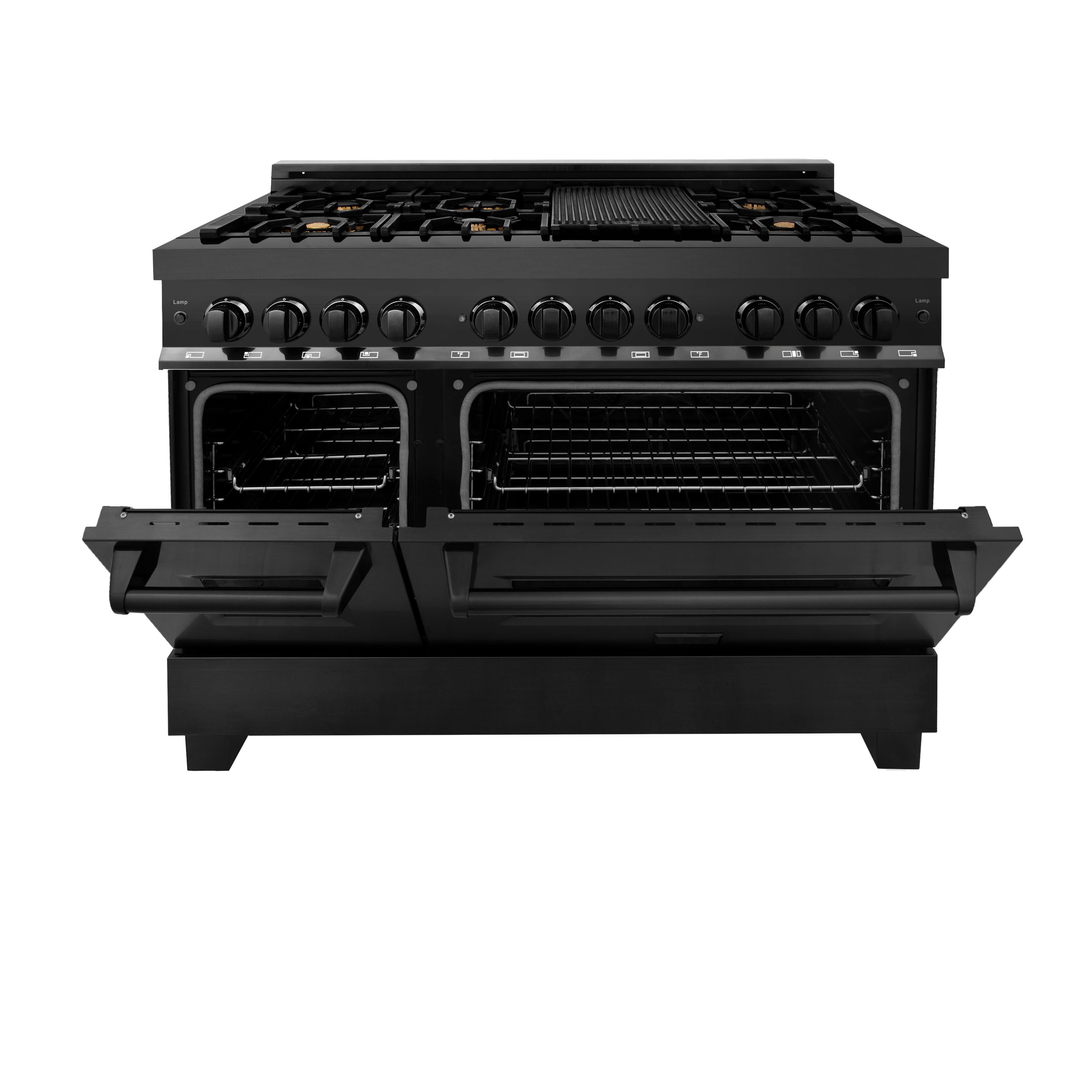 ZLINE 48" Black Stainless 6.0 cu.ft. 7 Gas Burner/Electric Oven Range (RAB-48)