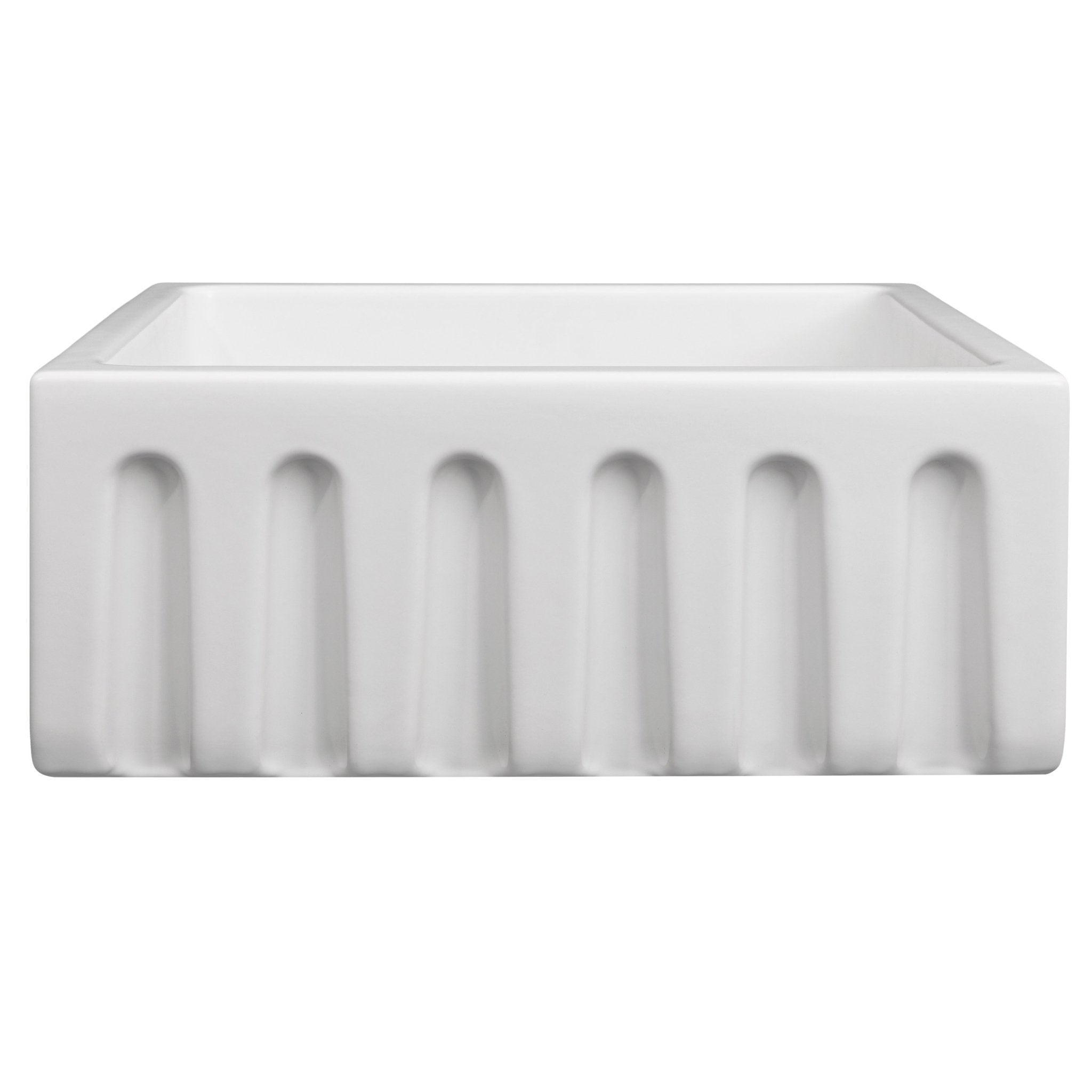 ZLINE Kitchen and Bath, ZLINE 24" Venice Farmhouse Reversible Fireclay Sink (FRC5120), FRC5120-WM-24,