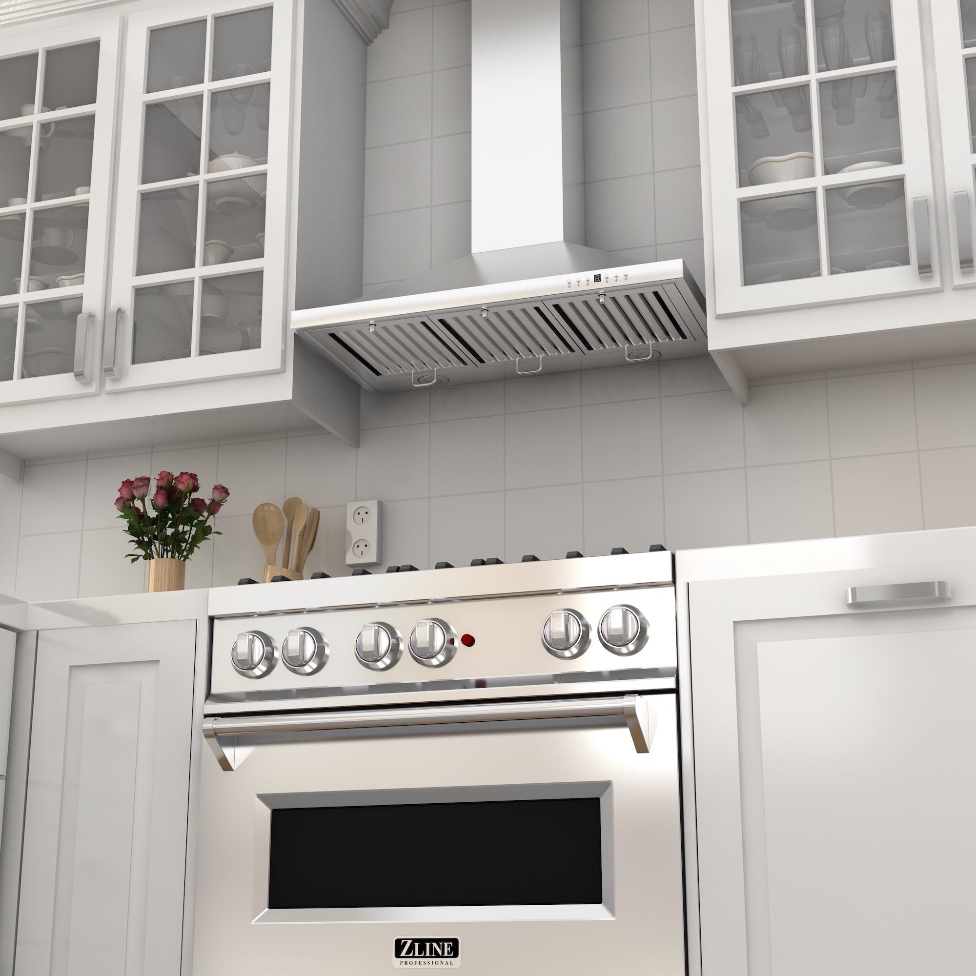 ZLINE Kitchen and Bath, ZLINE 30" ADA Compliant Wall Mount Range Hood in Stainless Steel (KB-H-30), KB-H-30,