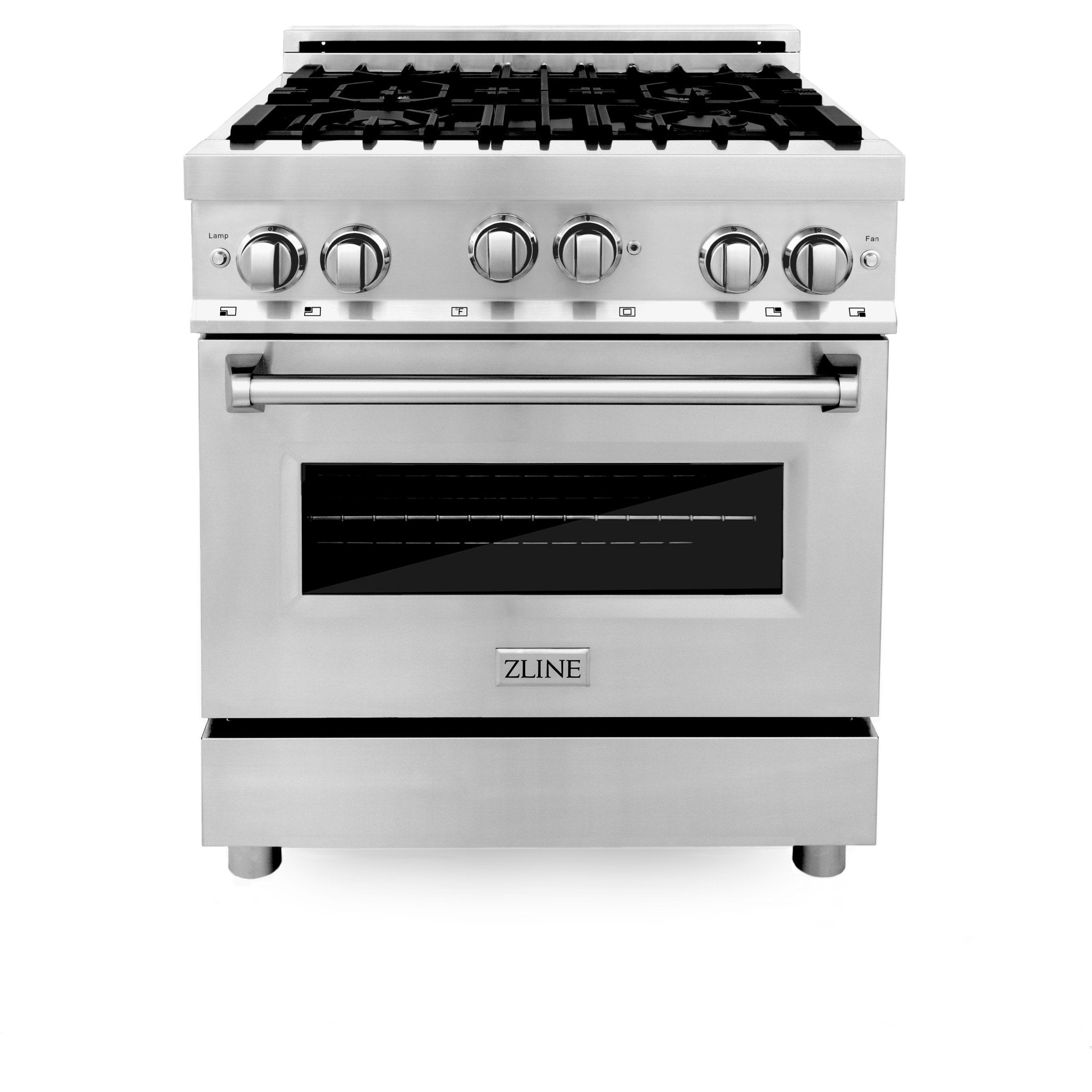 ZLINE Kitchen and Bath, ZLINE 30" Professional Gas on Gas Range in Stainless Steel with Color Door Options, RG30,