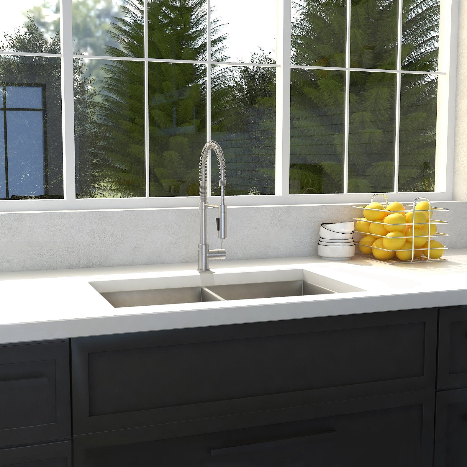 ZLINE Kitchen and Bath, ZLINE 33" Executive Series Undermount Double Bowls Sink (SR50D), SR50D-33,