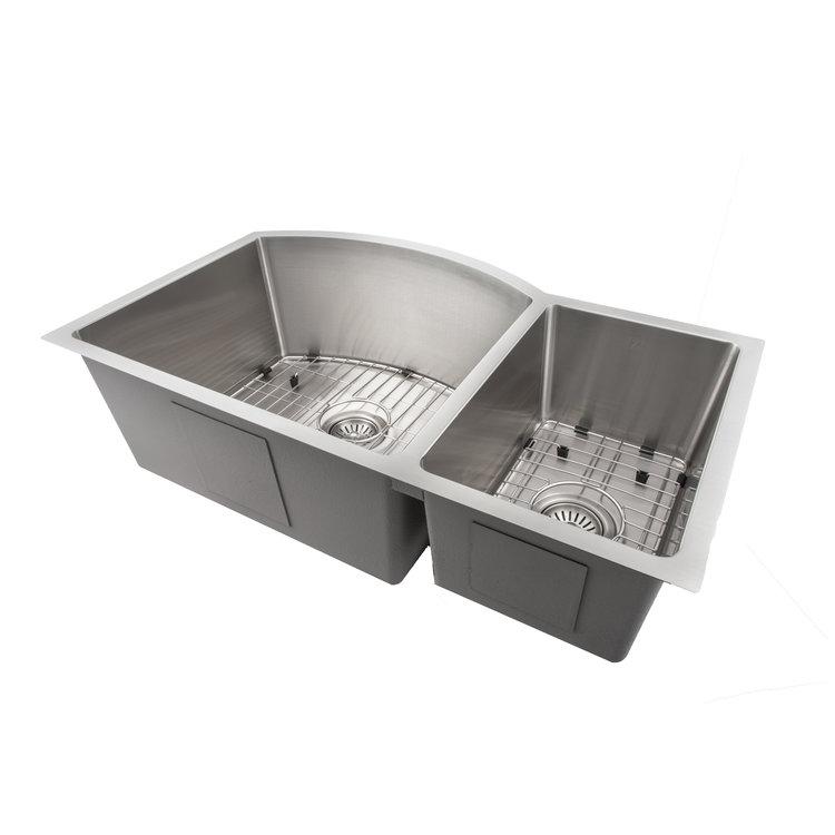 ZLINE Kitchen and Bath, ZLINE 33" Gateway Series Undermount Double Bowls Sink (SC70D-33), SC70D-33,