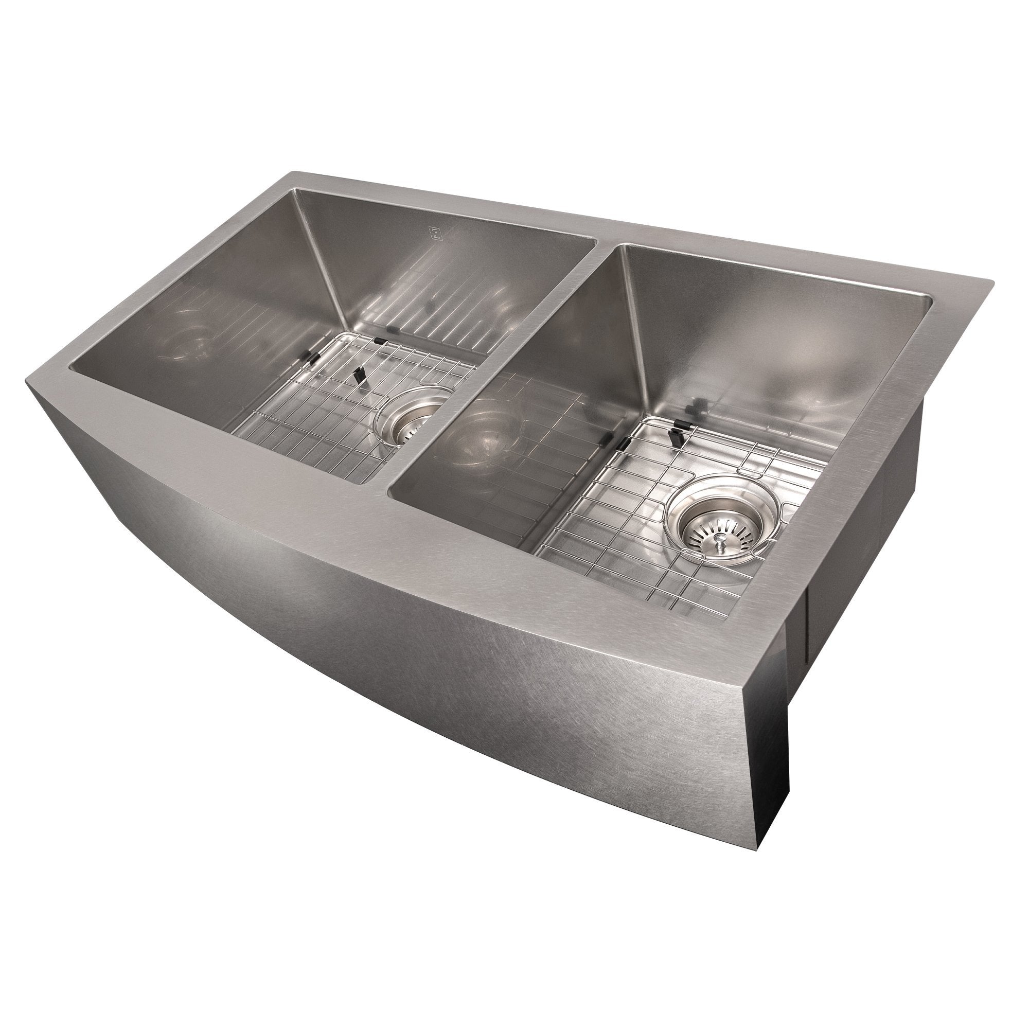 ZLINE Kitchen and Bath, ZLINE 36" Farmhouse Series Double Bowl Apron Sink (SA60D), SA60D-36S,