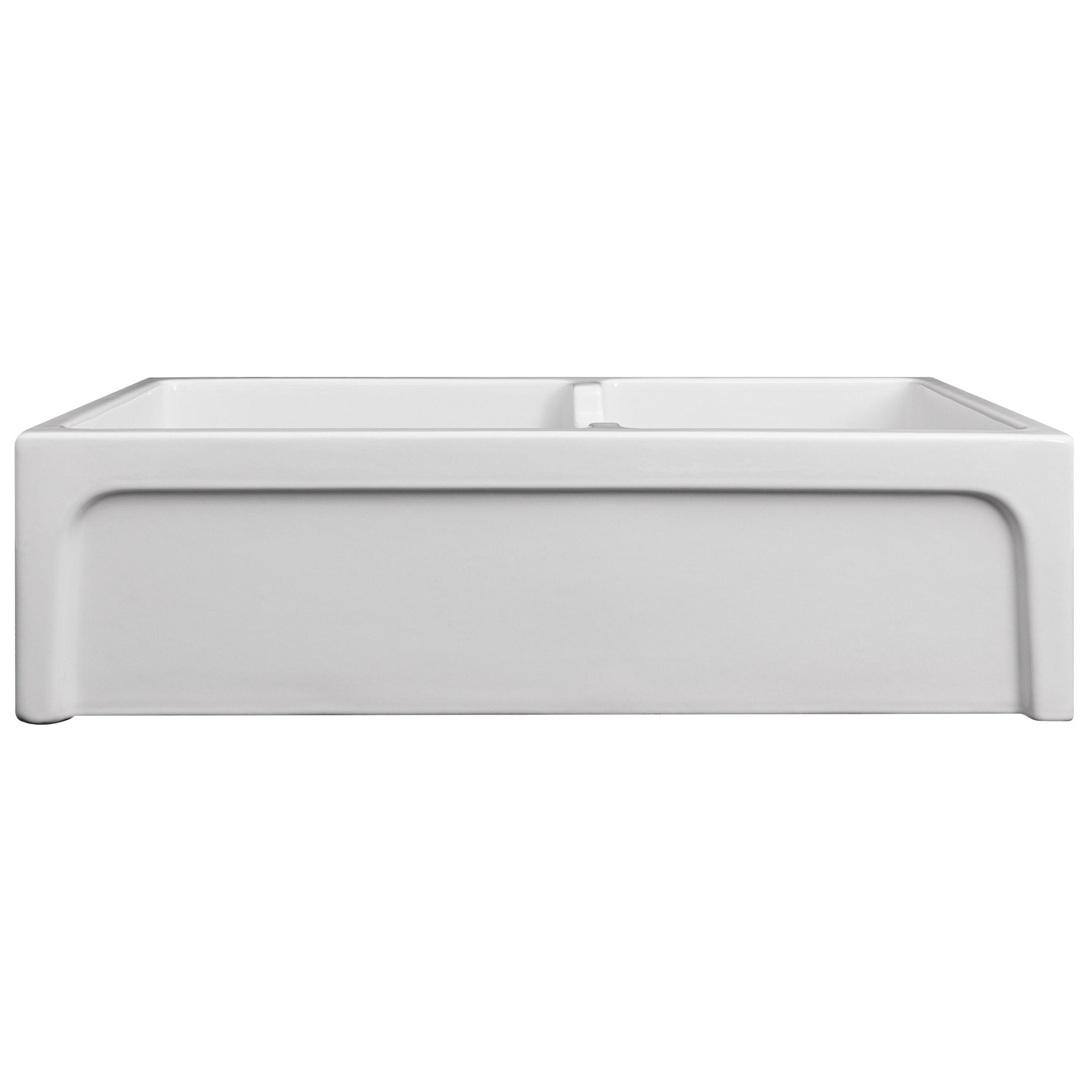 ZLINE Kitchen and Bath, ZLINE 36" Palermo Farmhouse Reversible Fireclay Sink (FRC5121), FRC5121-WH-36,