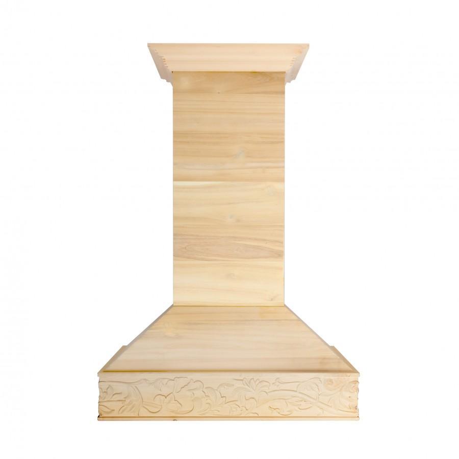 ZLINE Kitchen and Bath, ZLINE 36" Unfinished Wooden Island Mount Range Hood (9373UF-36), 9373UF-36,
