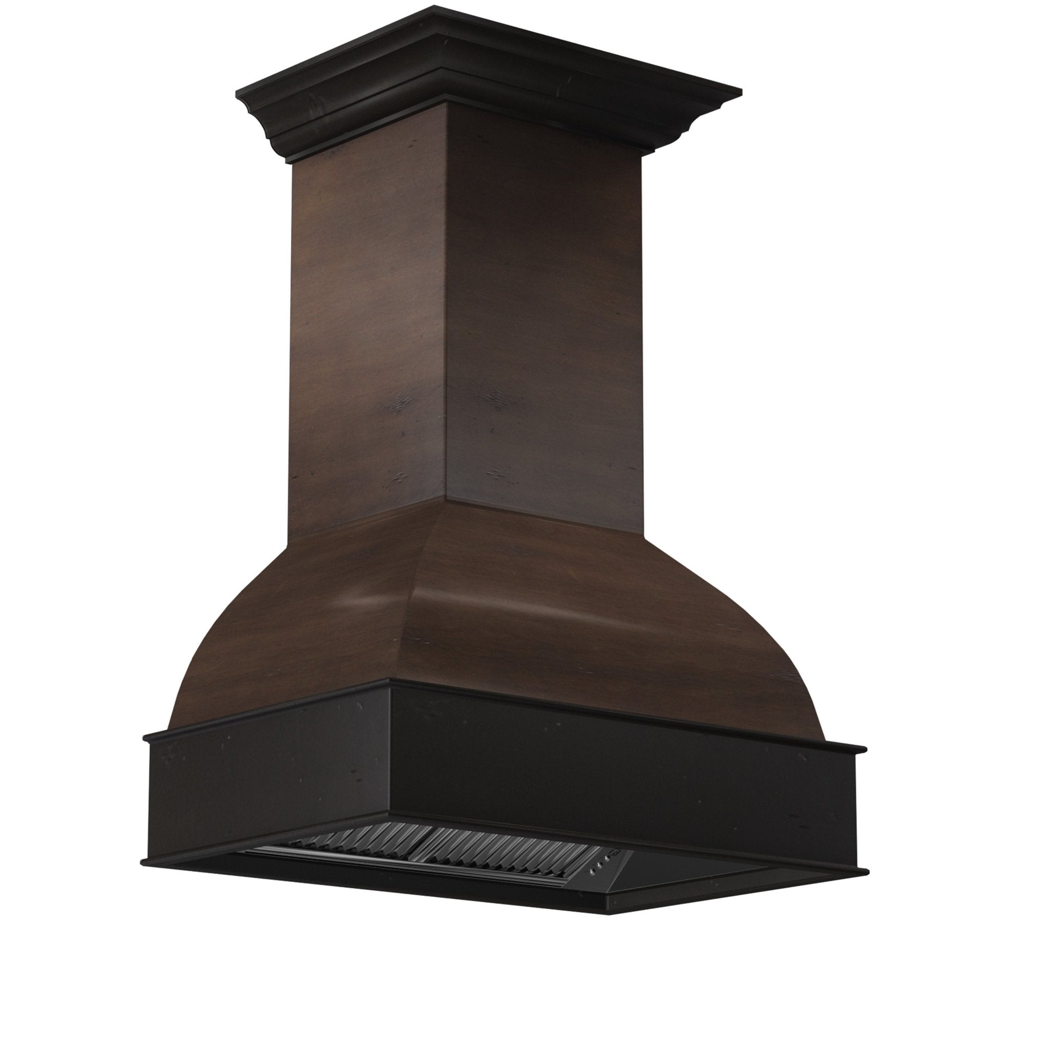 ZLINE Kitchen and Bath, ZLINE 36" Wooden Wall Mount Range Hood in Antigua and Walnut - Includes Dual Remote Motor (369AW-RD-36), 369AW-RD-36,