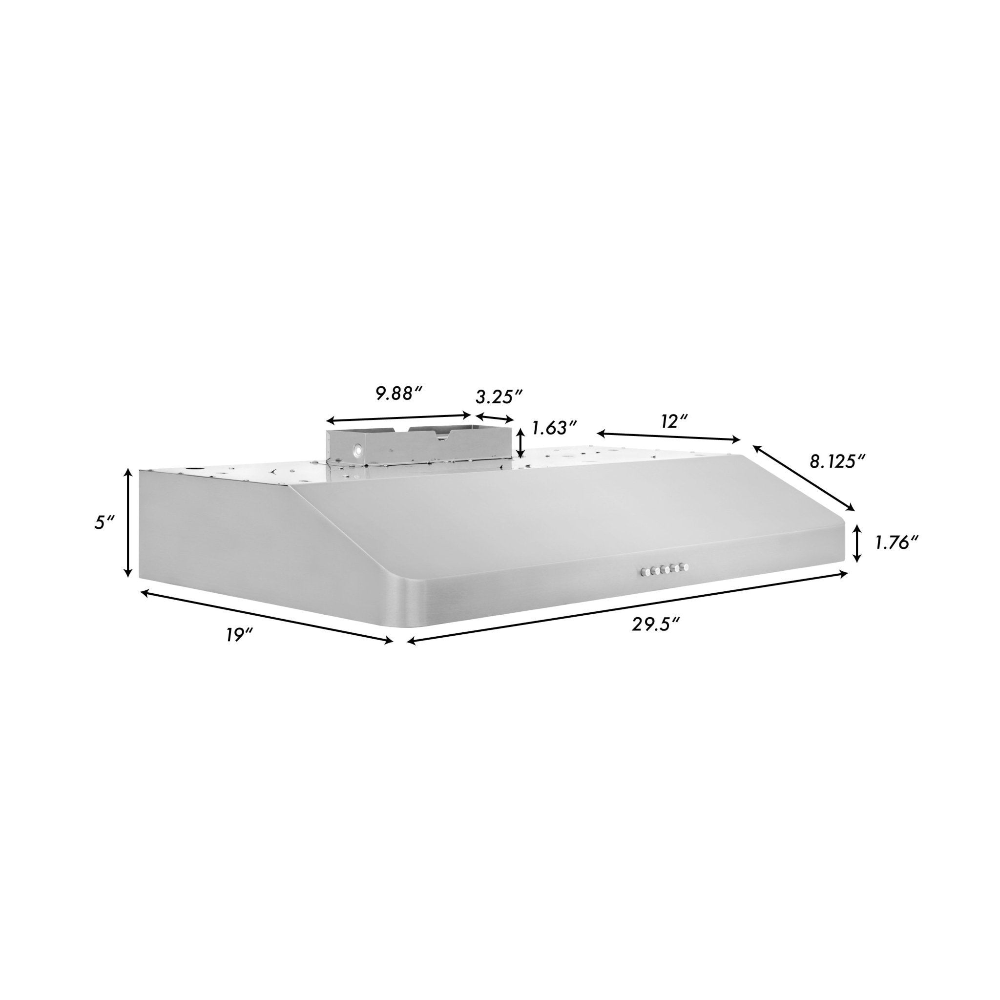 ZLINE 617-30 Under Cabinet Range Hood in Stainless Steel - Rustic Kitchen & Bath - Range Hoods - ZLINE Kitchen and Bath