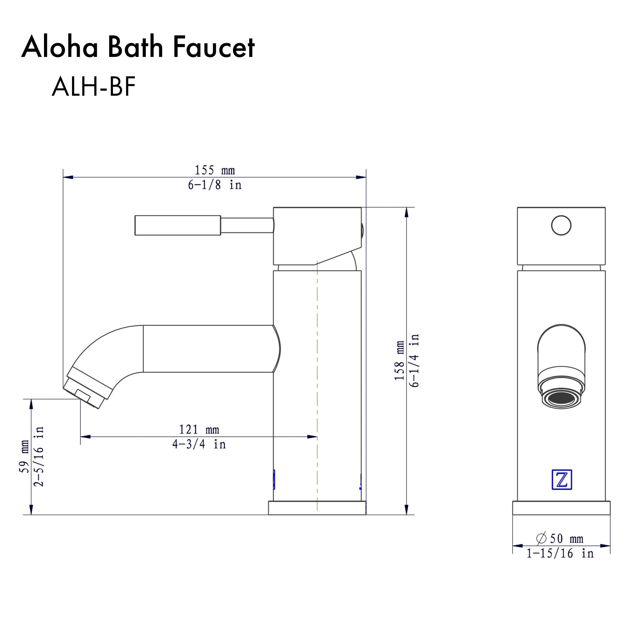 ZLINE Kitchen and Bath, ZLINE Aloha Bath Faucet (ALH-BF), ALH-BF-MB,