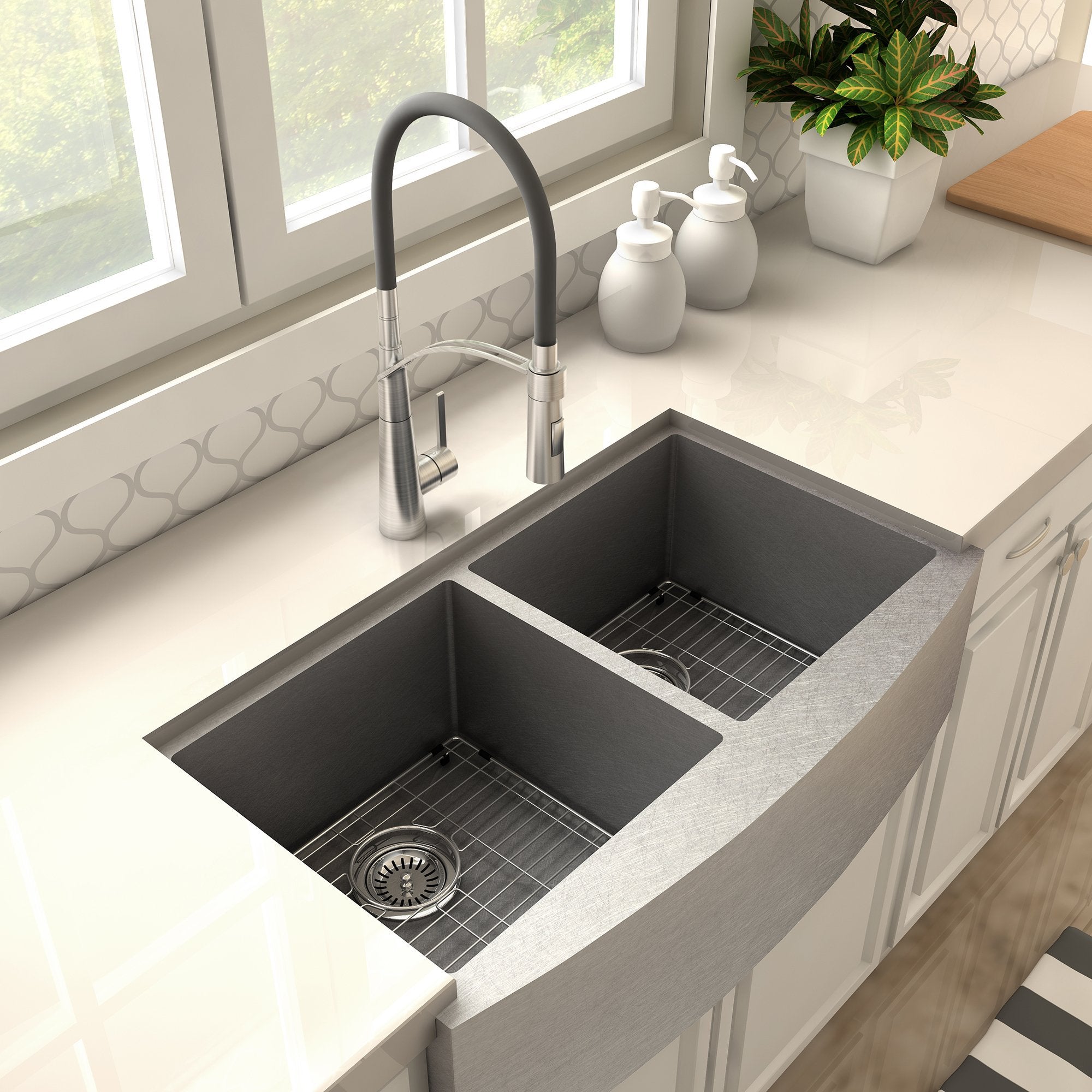 ZLINE Kitchen and Bath, ZLINE Da Vinci Kitchen Faucet in Brushed Nickel (DAV-KF-BN), DAV-KF-BN,