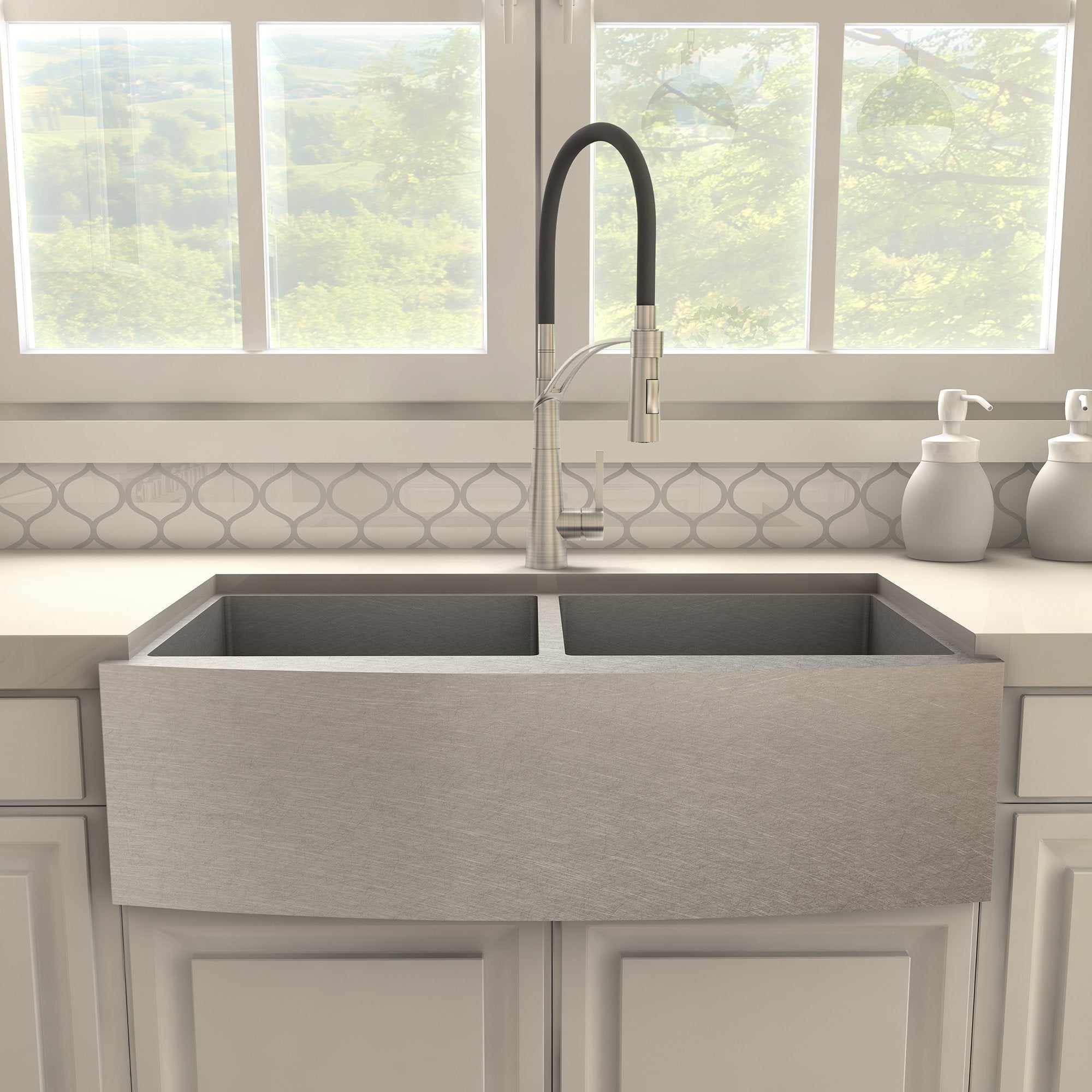 ZLINE Kitchen and Bath, ZLINE Da Vinci Kitchen Faucet in Brushed Nickel (DAV-KF-BN), DAV-KF-BN,