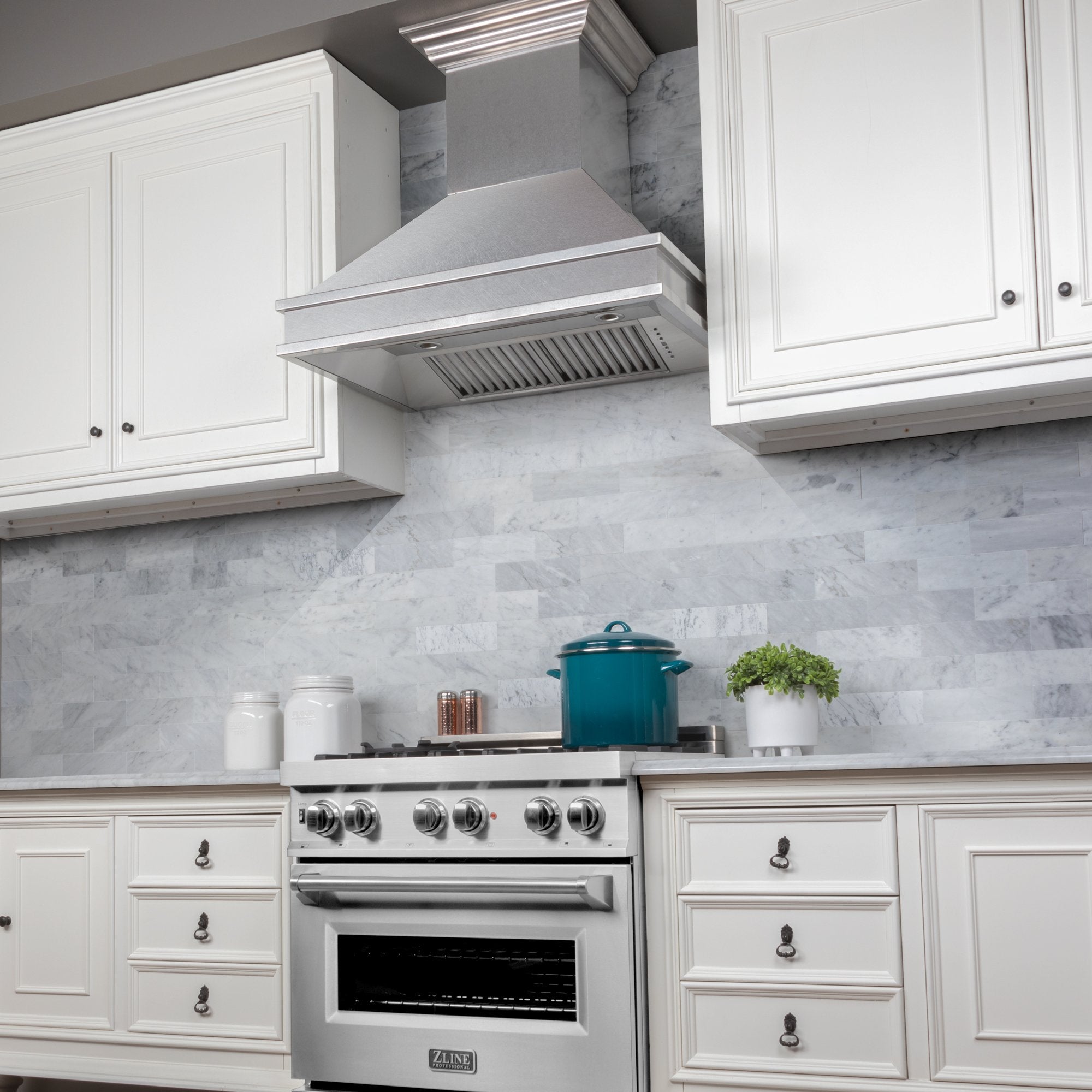 ZLINE Kitchen and Bath, ZLINE Designer Series DuraSnow® Wall Mount Range Hood (8656S), 8656S-30,
