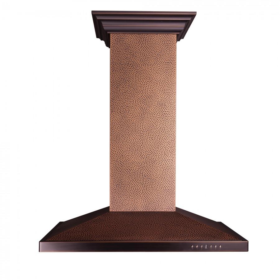 ZLINE Kitchen and Bath, ZLINE Designer Series Hand Hammered Copper Island Mount Range Hood (8GL2Hi), 8GL2Hi-30,