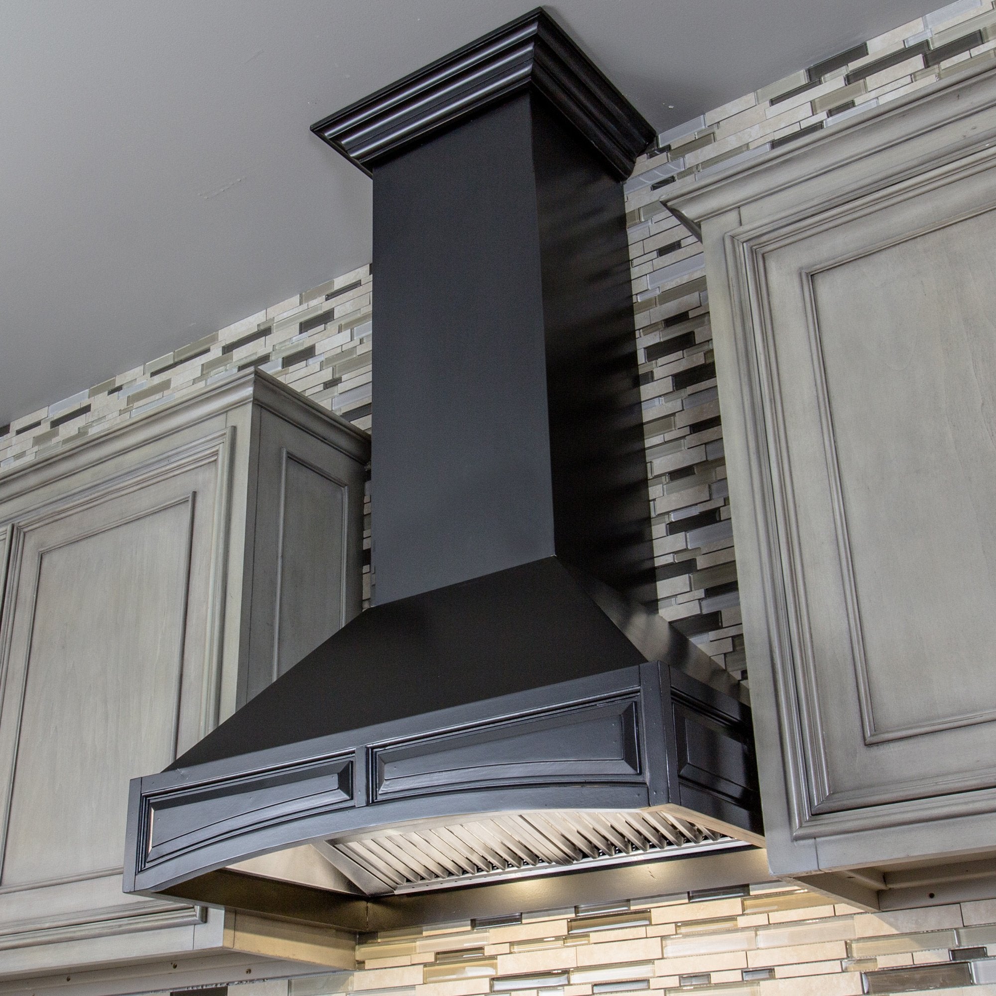 ZLINE Kitchen and Bath, ZLINE Wooden Wall Mount Range Hood In Black - Includes Remote Motor (321CC), 321CC-RD-30,