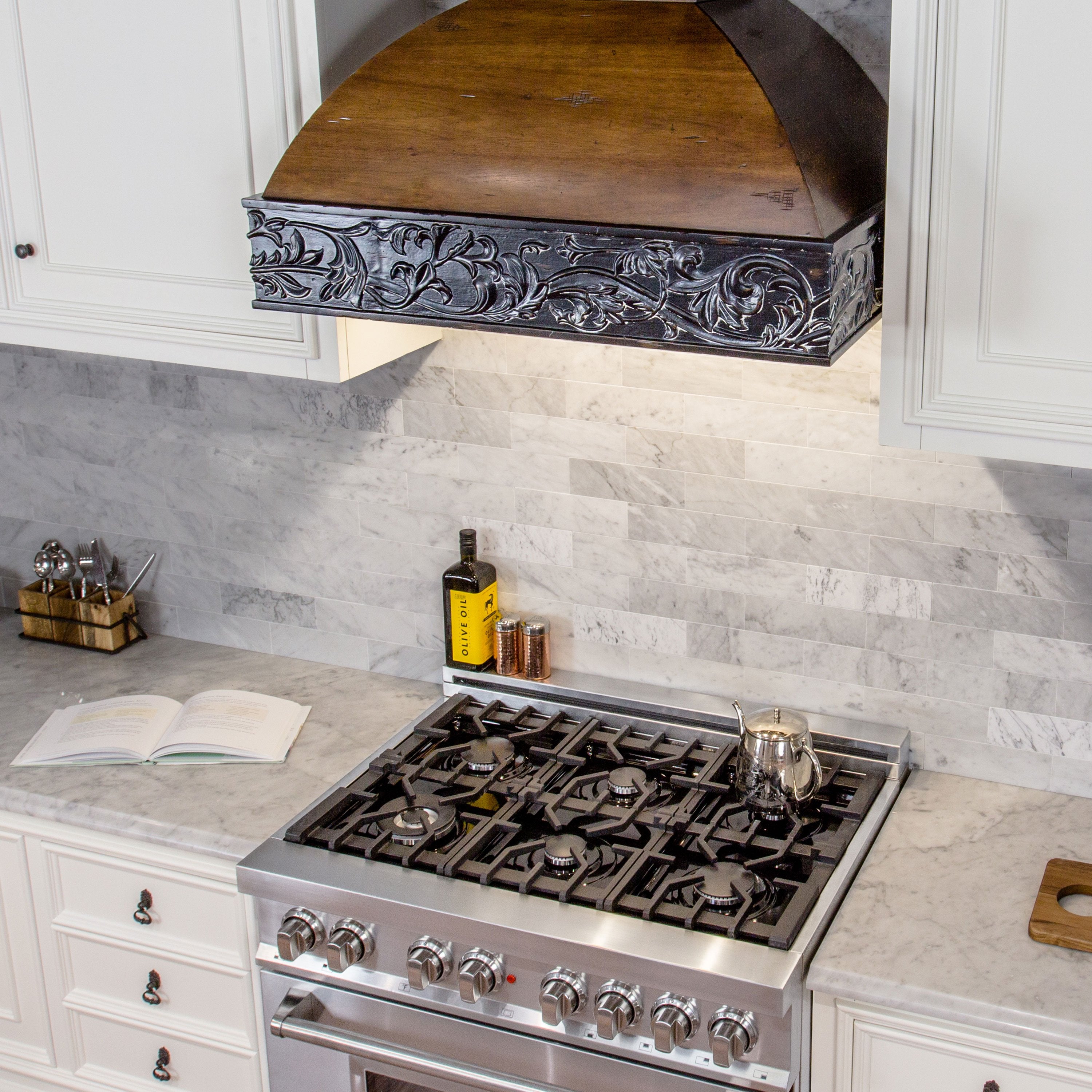 ZLINE Wooden Wall Mount Range Hood in Antigua and Walnut - Includes  Motor (393AR)
