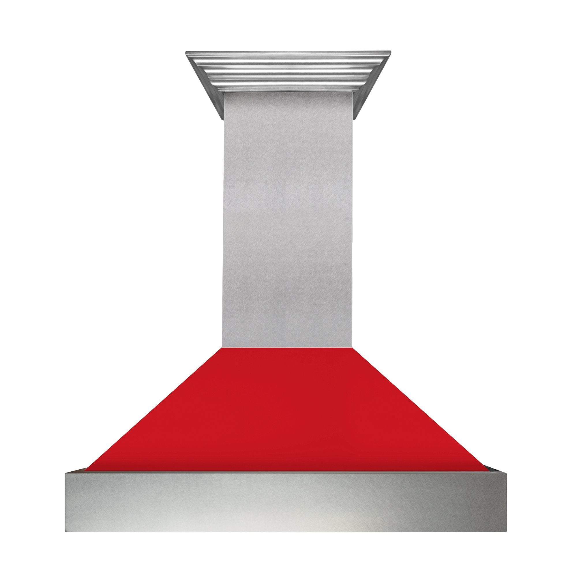 ZLINE Kitchen and Bath, ZLINE DuraSnow® Stainless Steel Range Hood with Red Matte Shell (8654RM), 8654RM-30,