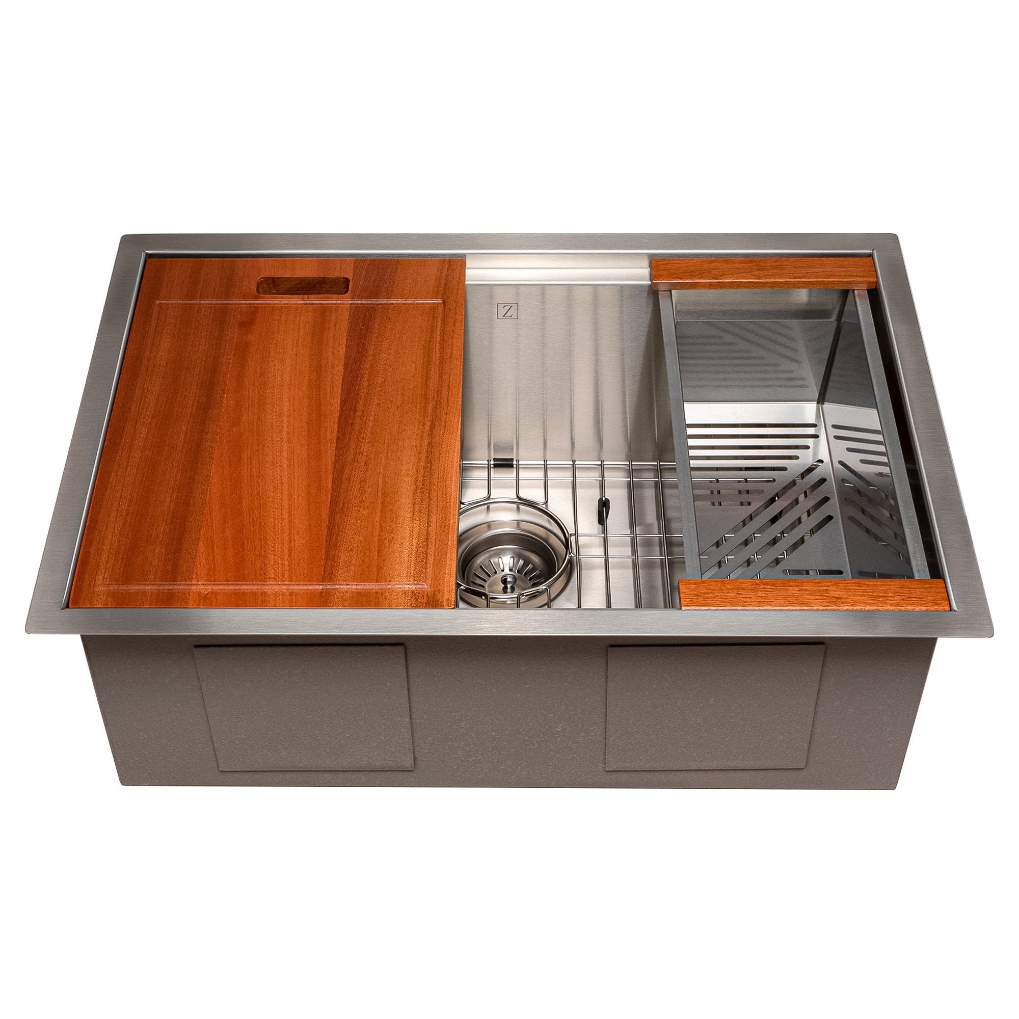 ZLINE Kitchen and Bath, ZLINE Garmisch 27" Undermount Single Bowl Sink with Accessories (SLS), SLS-27,