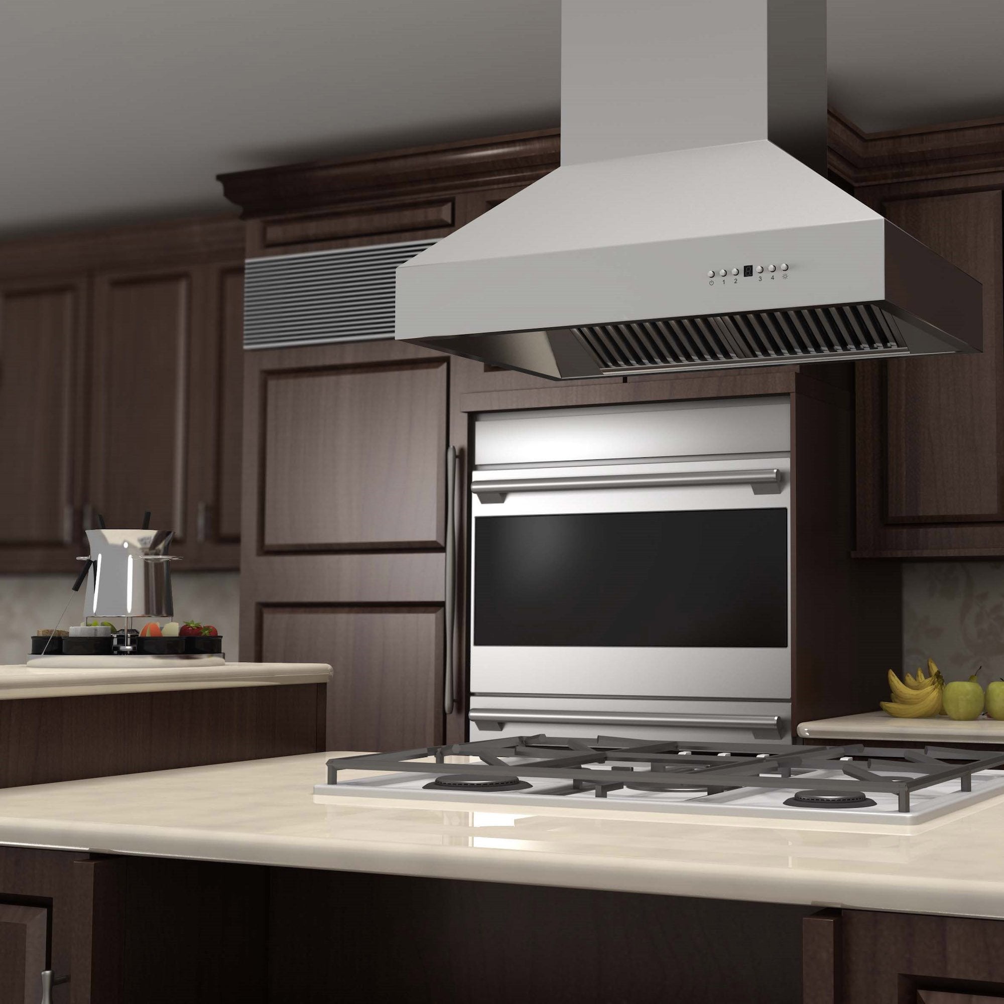 ZLINE Kitchen and Bath, ZLINE Island Mount Range Hood in Stainless Steel (697i), 697i-36,