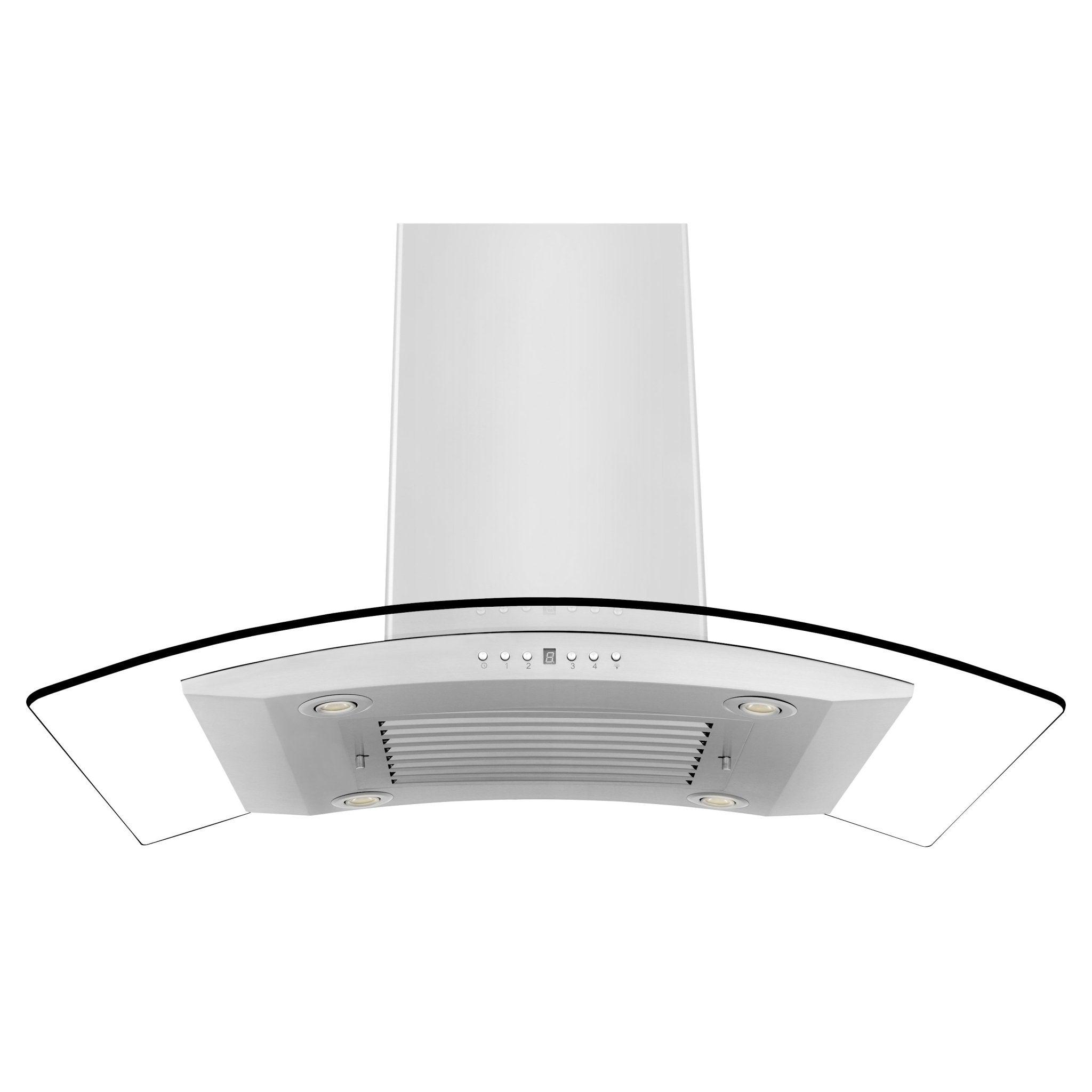 ZLINE Kitchen and Bath, ZLINE Island Mount Range Hood In Stainless Steel & Glass (GL14i), GL14i-30,