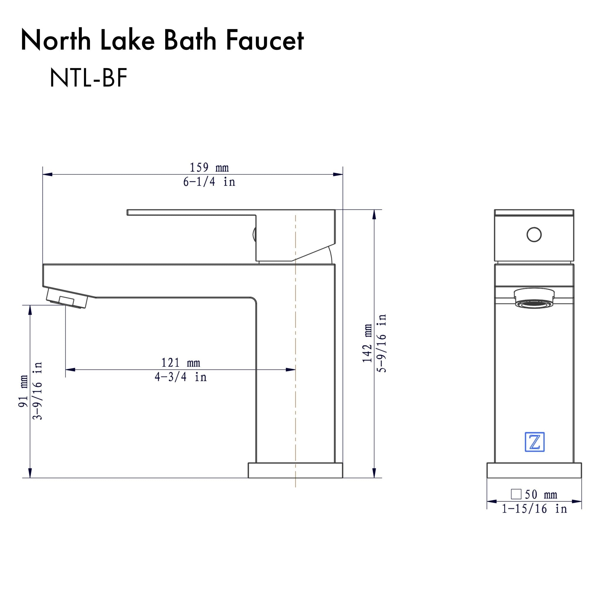 ZLINE Kitchen and Bath, ZLINE North Lake Bath Faucet (NTL-BF), NTL-BF-CH,