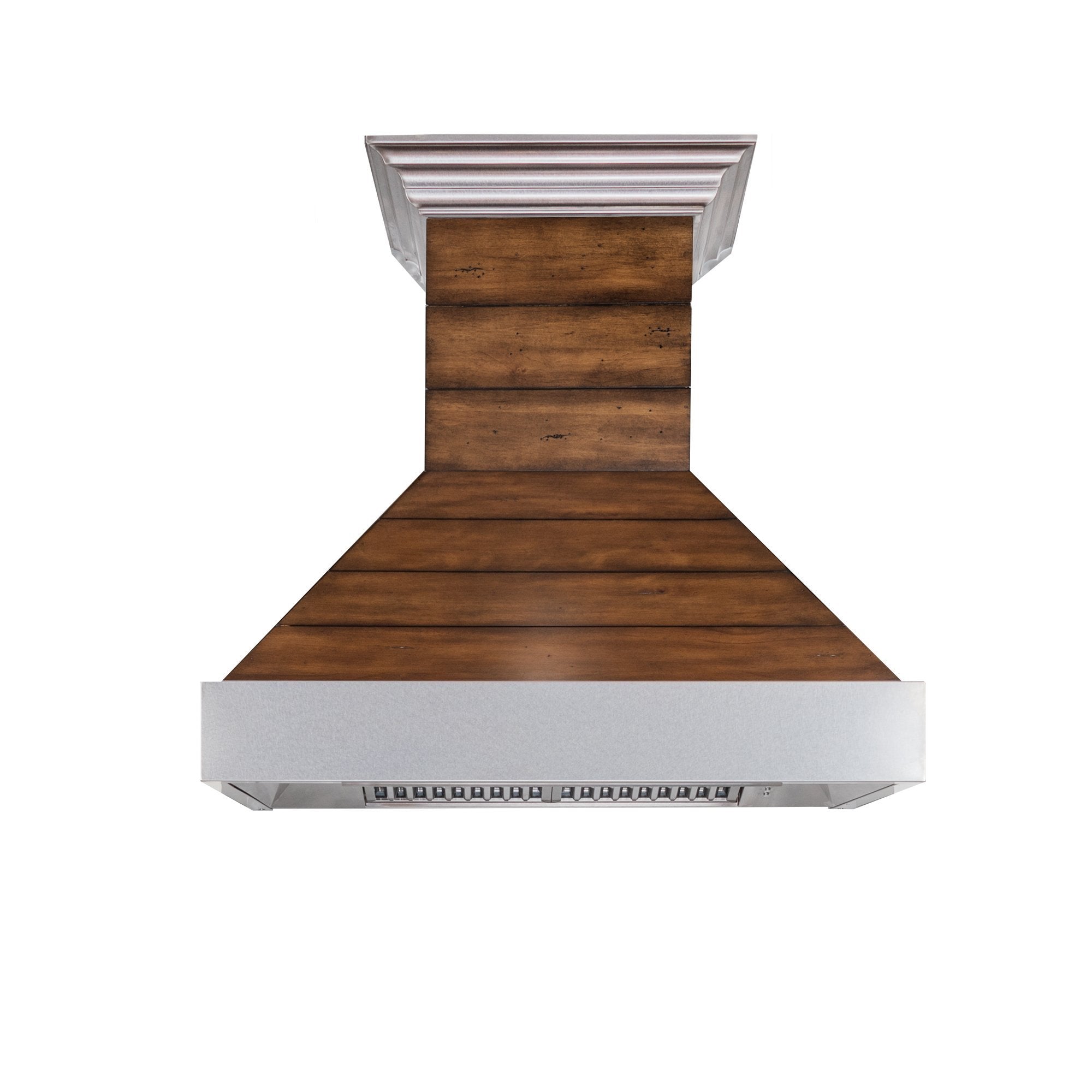 ZLINE Kitchen and Bath, ZLINE Shiplap Wooden Wall Range Hood with Stainless Steel Accent - Includes Motor (365BB), 365BB-30,