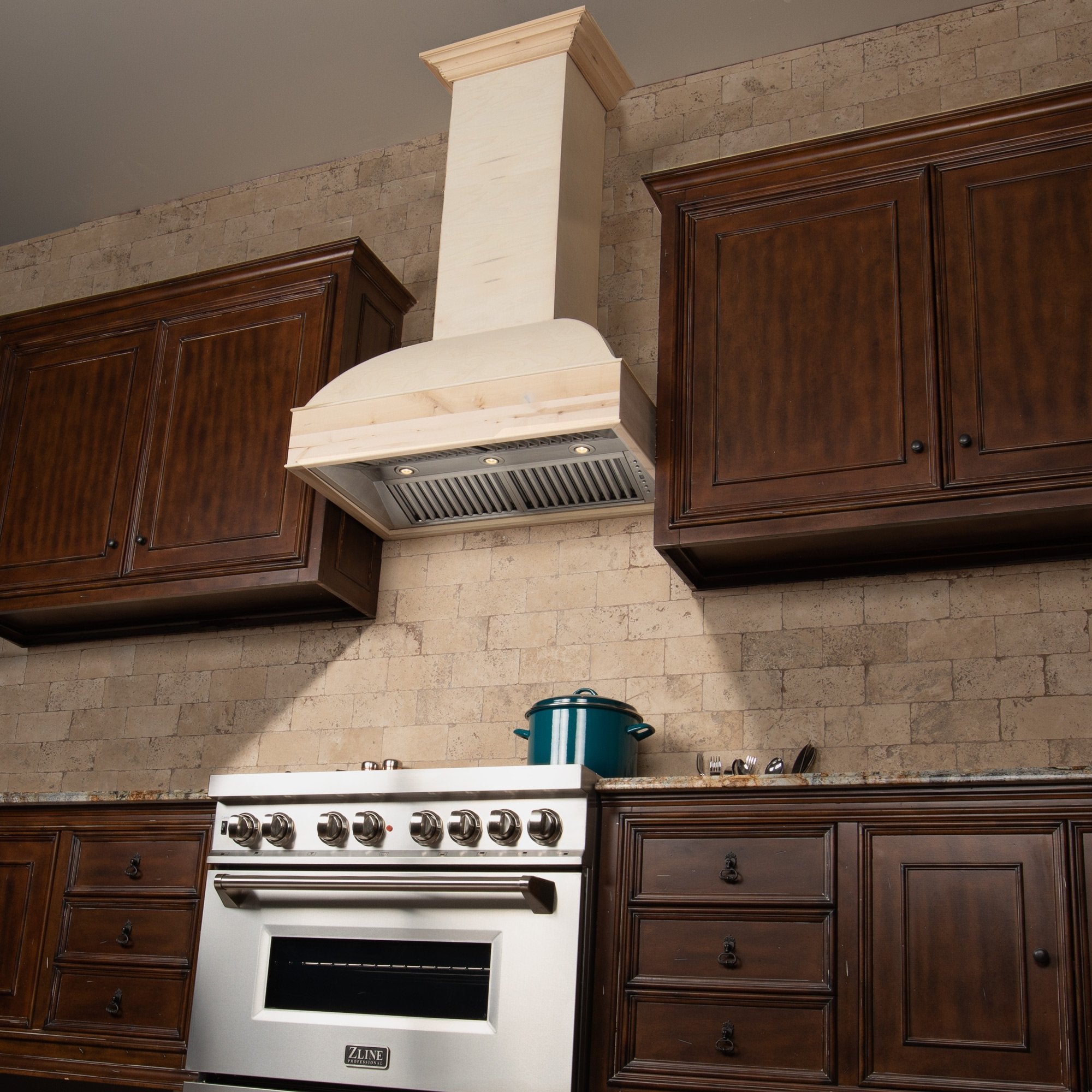 ZLINE Kitchen and Bath, ZLINE Unfinished Wooden Wall Mount Range Hood - Includes Motor (369UF), 369UF-30,