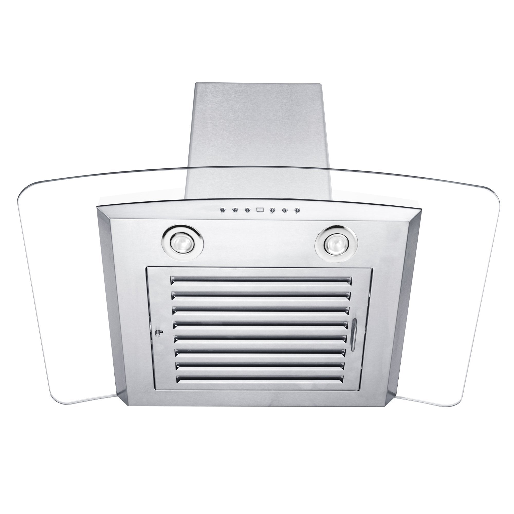ZLINE Kitchen and Bath, ZLINE Wall Mount Range Hood In Stainless Steel & Glass With Crown Molding (KZCRN), KZCRN-30,