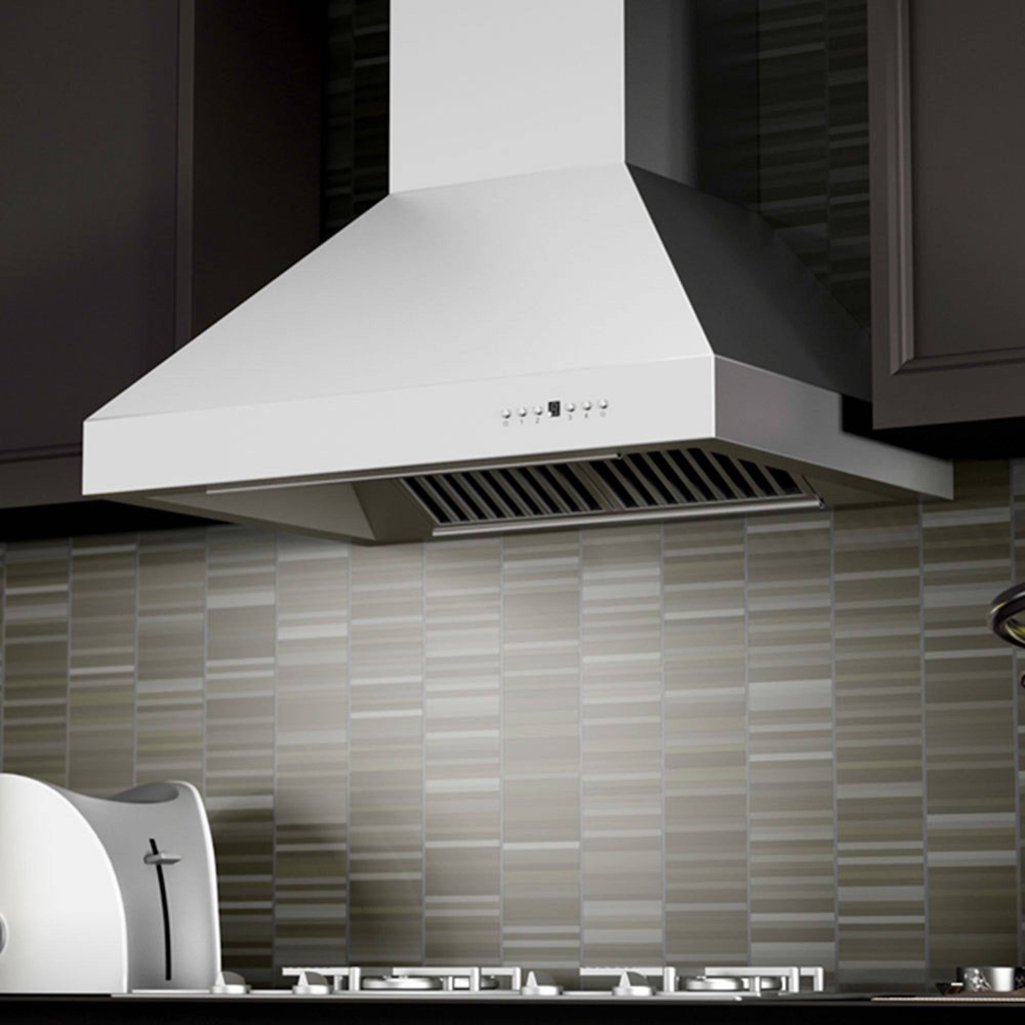 ZLINE Kitchen and Bath, ZLINE Wall Mount Range Hood in Stainless Steel - Includes Remote Blower (697-RD), 697-RD-30,