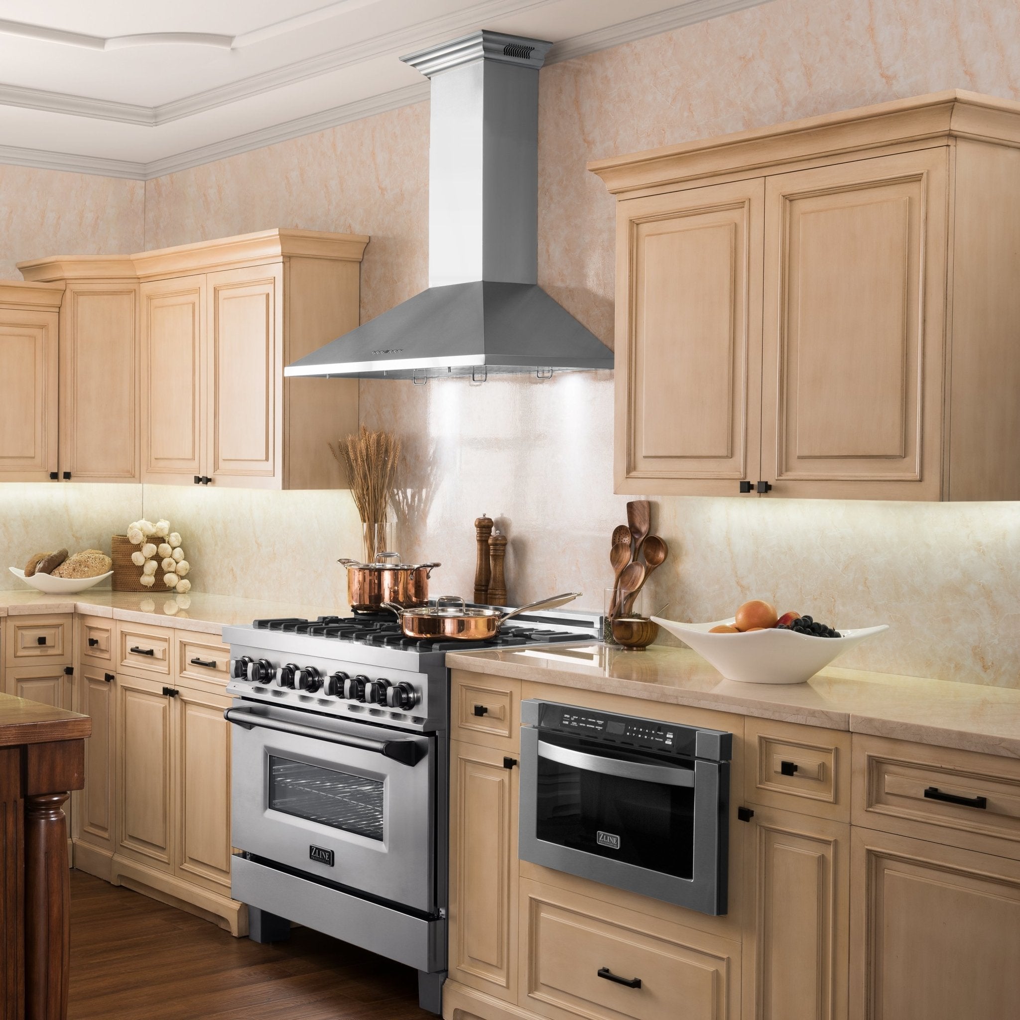 ZLINE Kitchen and Bath, ZLINE Wall Mount Range Hood In Stainless Steel With Built-In CrownSound® Bluetooth Speakers (KL2CRN-BT), KL2CRN-BT-30,