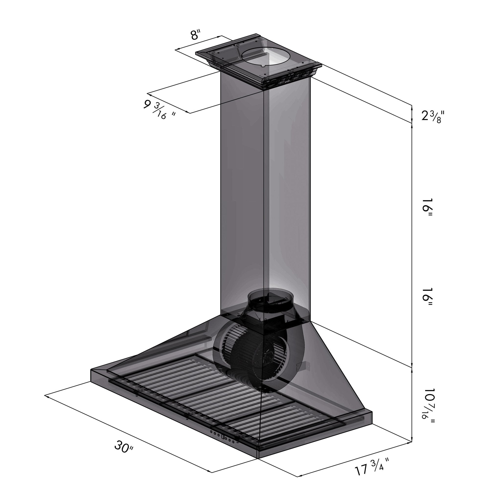 ZLINE Kitchen and Bath, ZLINE Wall Mount Range Hood in Stainless Steel with Crown Molding (KBCRN), KBCRN-24,