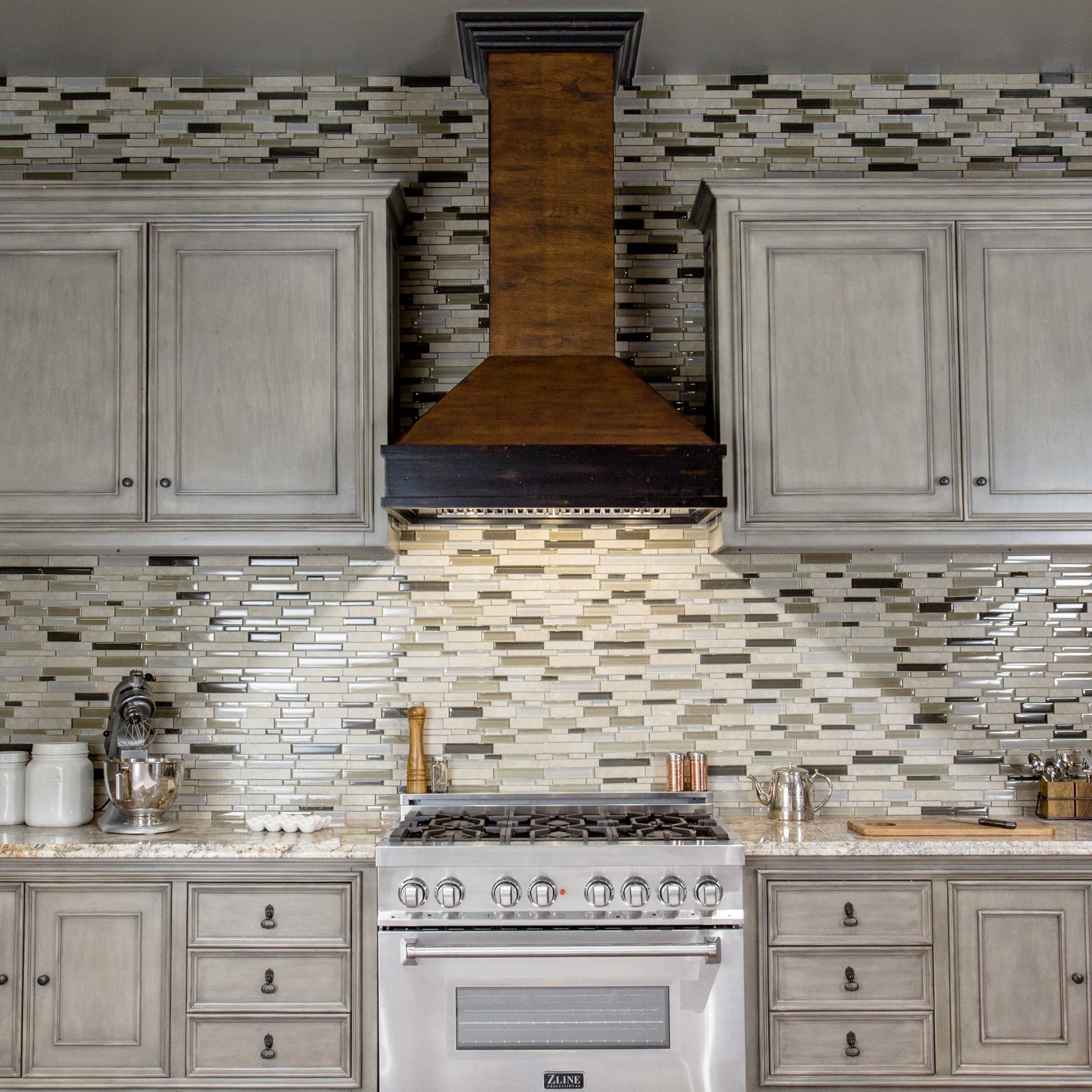 ZLINE Kitchen and Bath, ZLINE Wooden Wall Mount Range Hood in Antigua and Hamilton - Includes Remote Motor (329AH), 329AH-RD-30,
