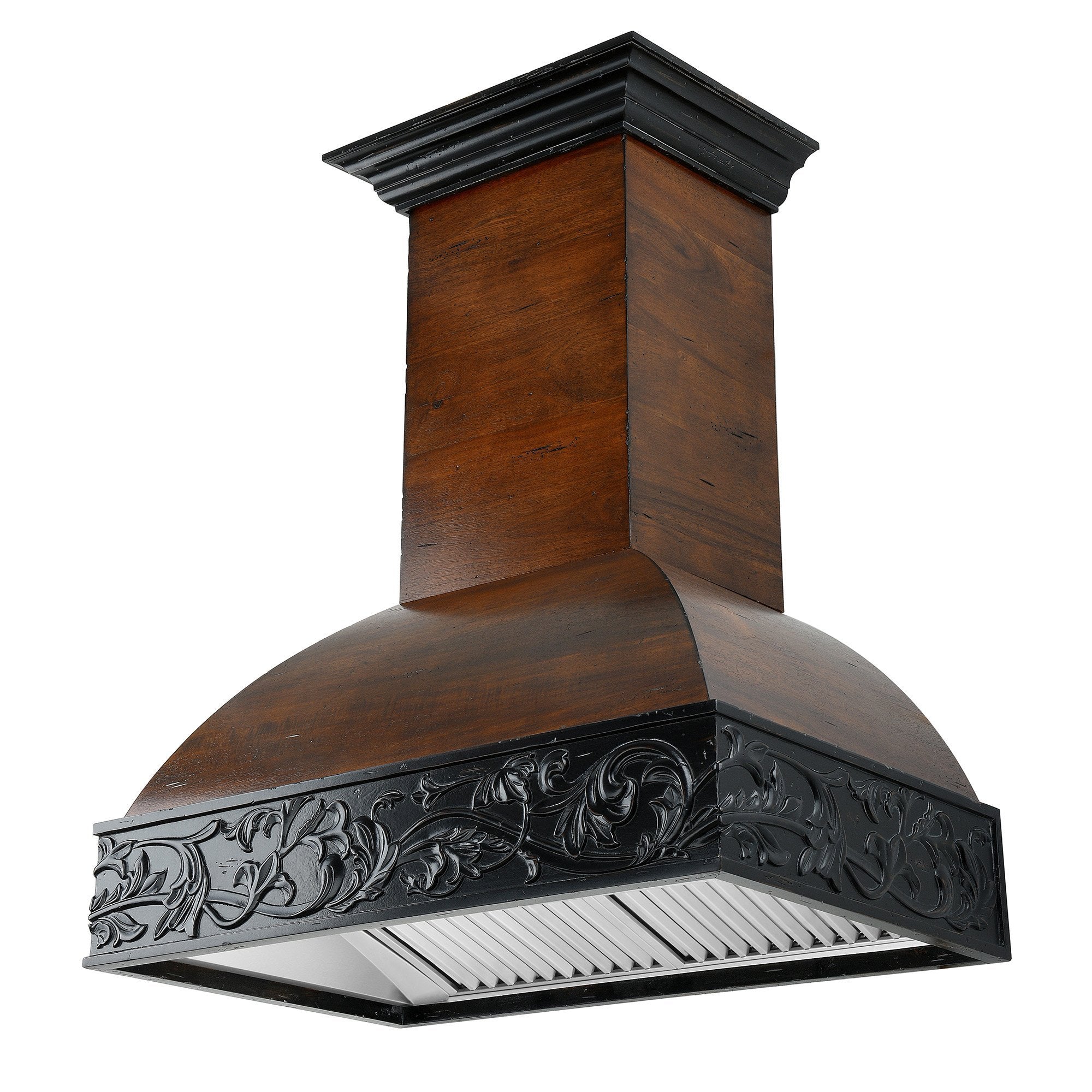 ZLINE Kitchen and Bath, ZLINE Wooden Wall Mount Range Hood in Antigua and Walnut - Includes Dual Remote Motor (393AR-RD), 393AR-RD-30,