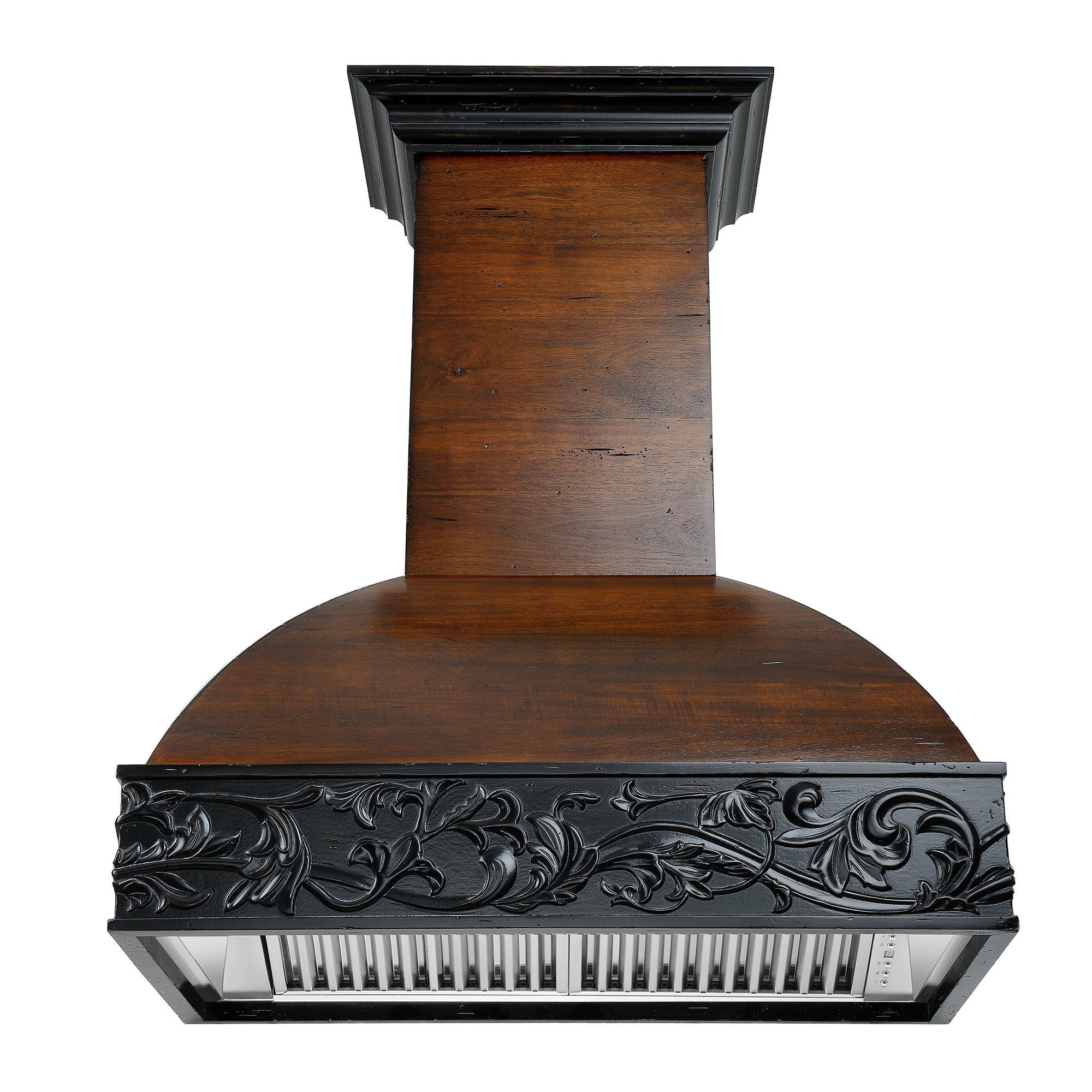 ZLINE Kitchen and Bath, ZLINE Wooden Wall Mount Range Hood in Antigua and Walnut - Includes Dual Remote Motor (393AR-RD), 393AR-RD-30,