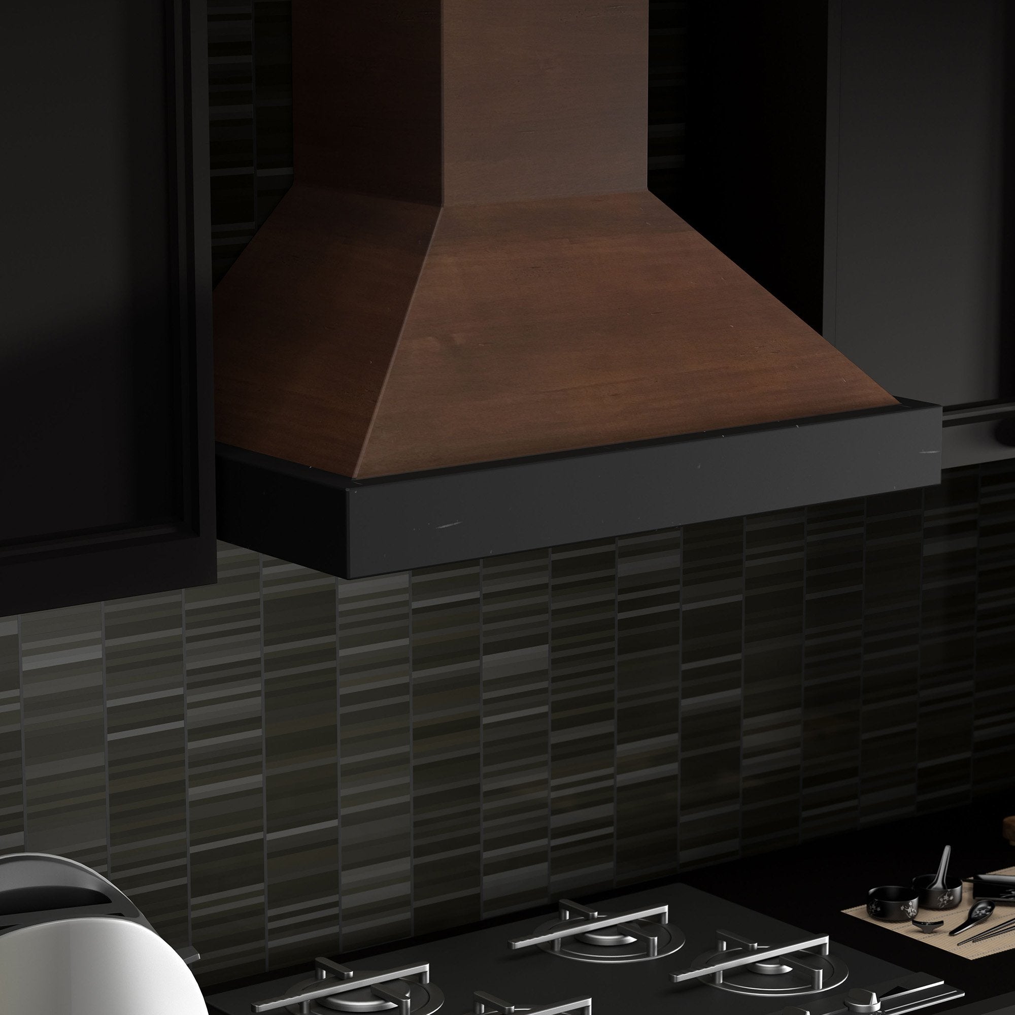 ZLINE Kitchen and Bath, ZLINE Wooden Wall Mount Range Hood in Antigua and Walnut - Includes Dual Remote Motor (KBAR-RD), KBAR-RD-30,