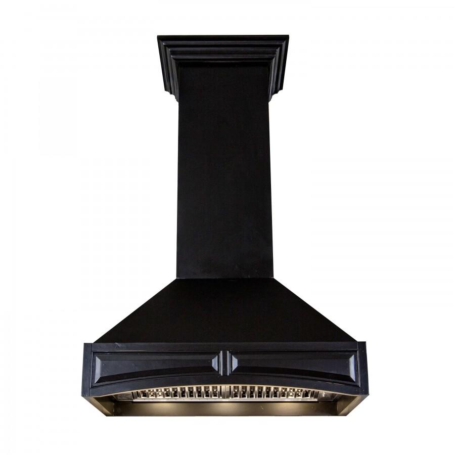 ZLINE Kitchen and Bath, ZLINE Wooden Wall Mount Range Hood in Black - Includes Motor (321CC), 321CC-30,