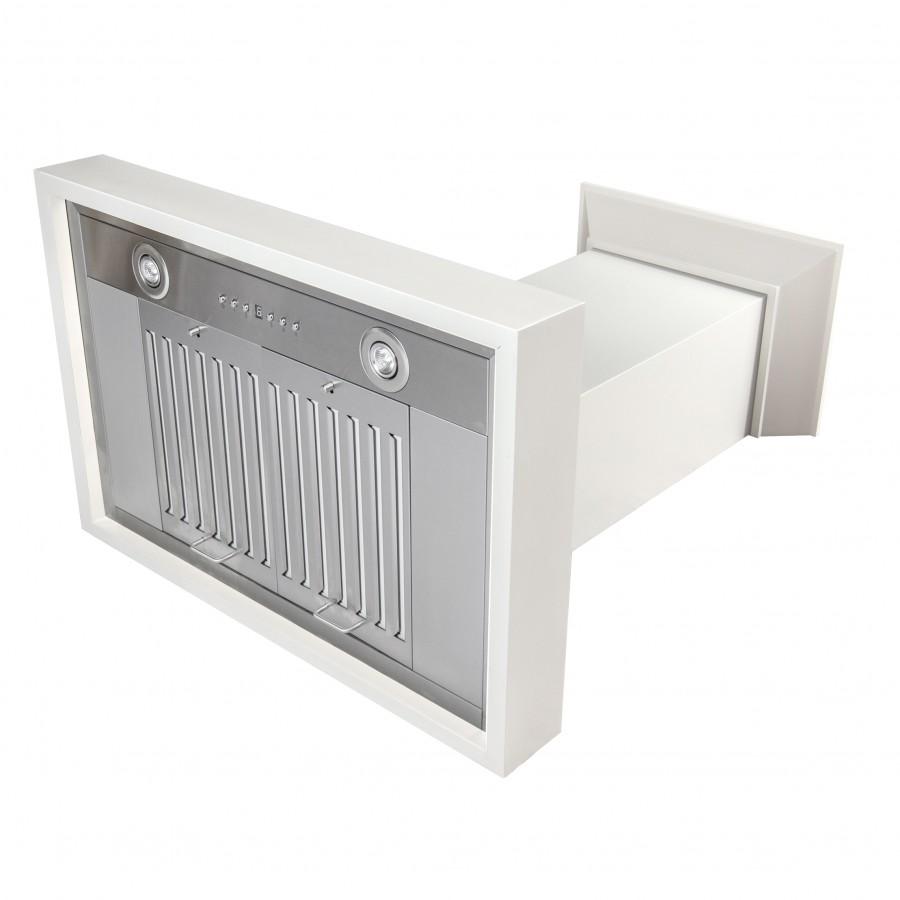ZLINE Kitchen and Bath, ZLINE Wooden Wall Mount Range Hood in Cottage White - Includes Remote Motor (KBTT-RS-400), KBTT-RS-30-400,
