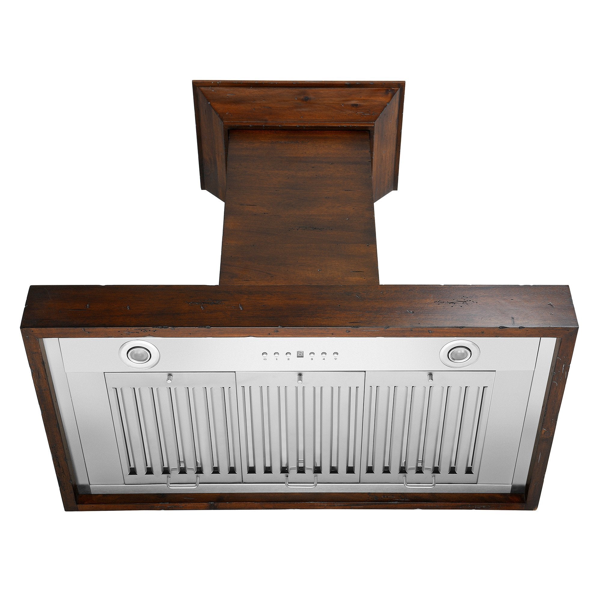 ZLINE Kitchen and Bath, ZLINE Wooden Wall Mount Range Hood in Walnut - Includes Remote Motor (KBRR-RD), KBRR-RD-30,